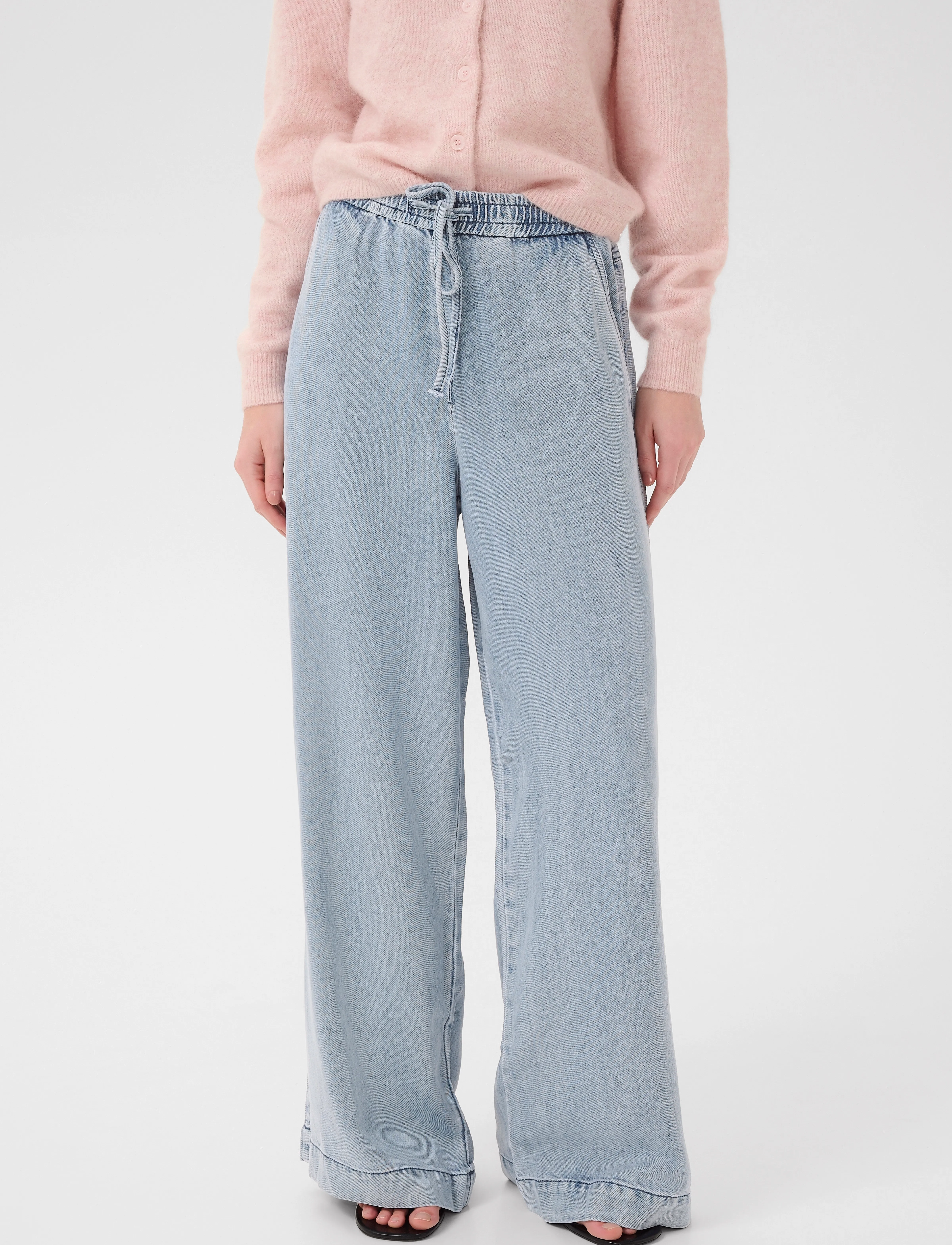 Gestuz Gzfelina Mw Pants, 34, Jeans, Blau - Wide, Frauen
