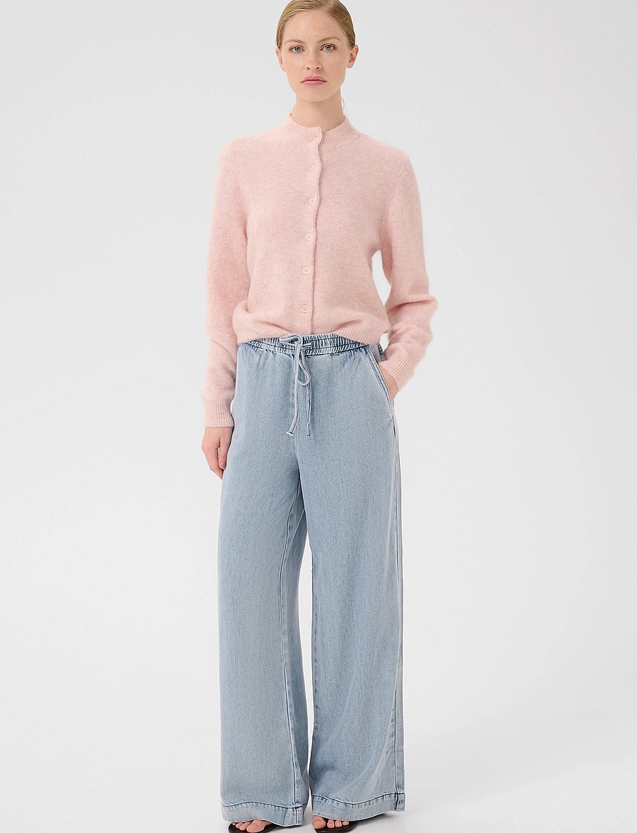 Gestuz - GZfelina MW pants - pantalons larges - light blue washed - 3