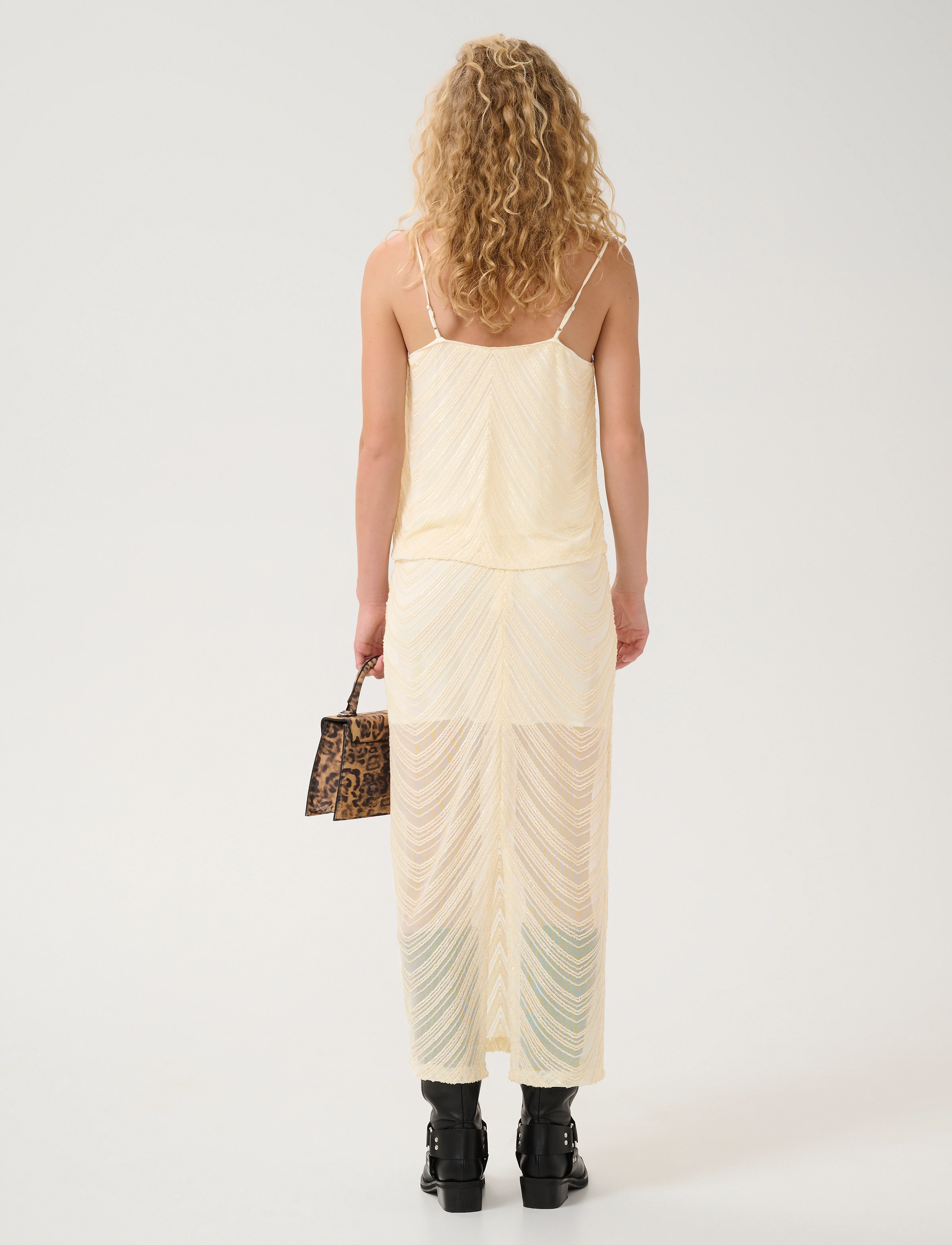 Gestuz - GZglira top - sleeveless blouses - butter yellow sequins - 4