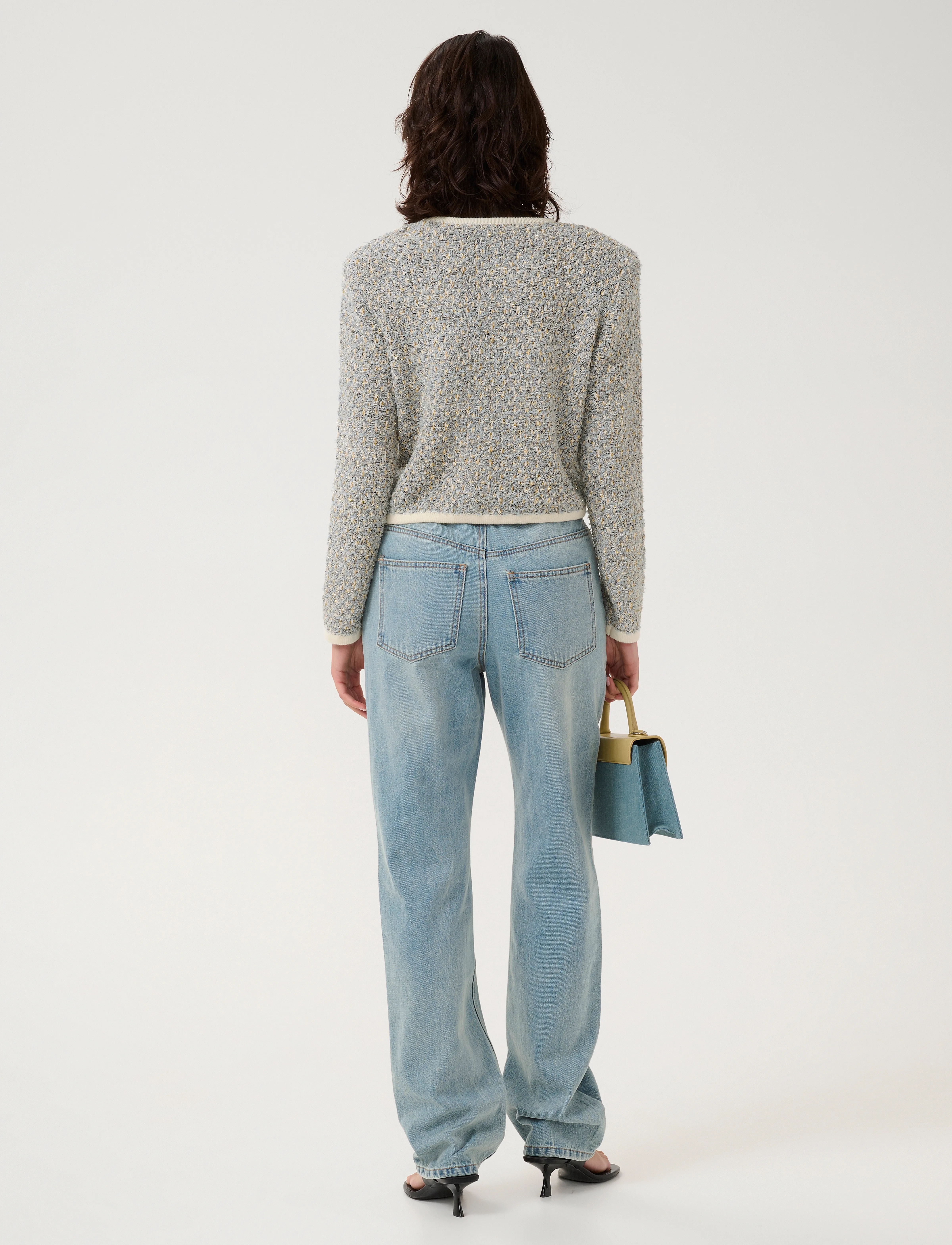 Gestuz - GZnalin cardigan - blue/white structure - 4