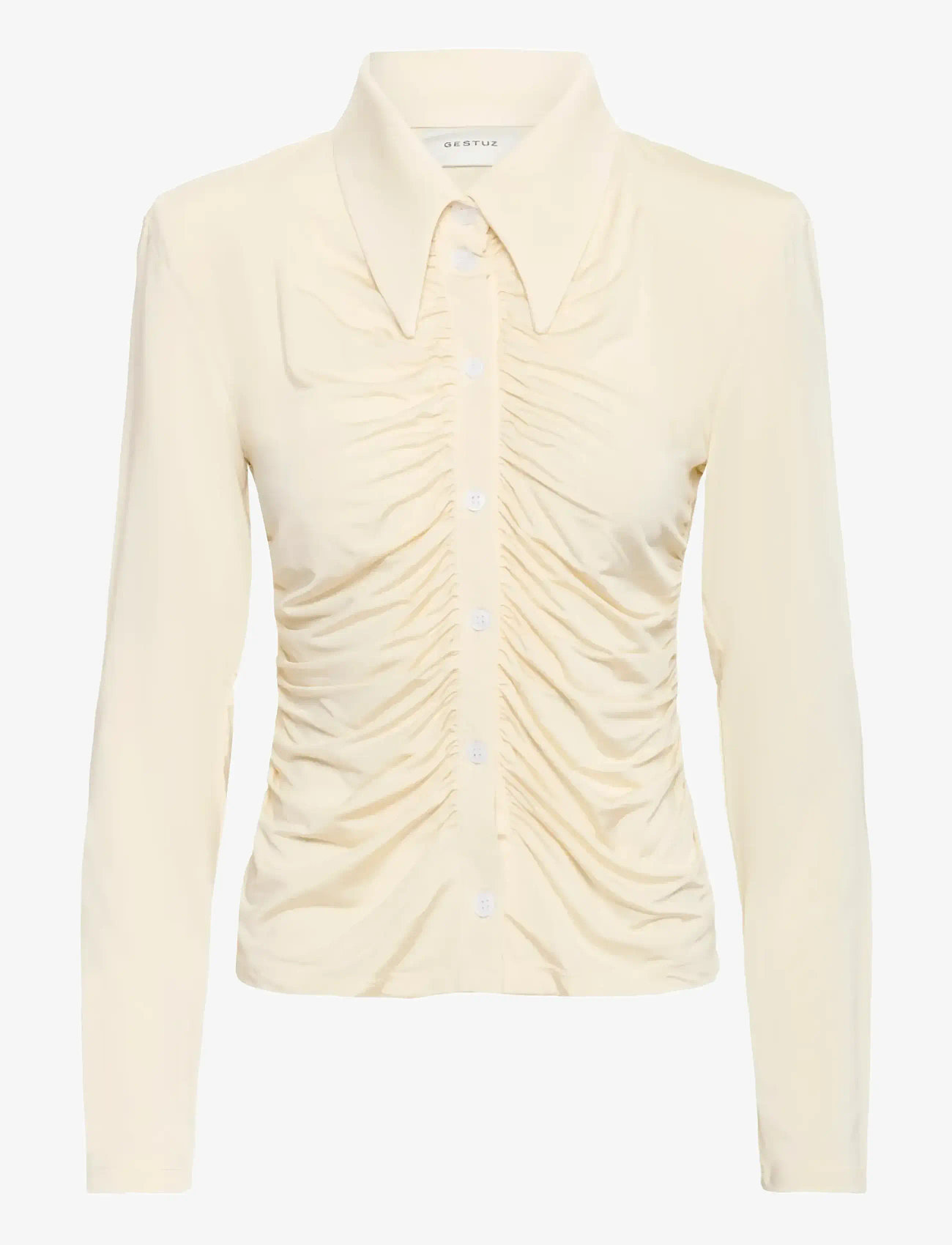Gestuz - GZlaily shirt - långärmade skjortor - egret - 1