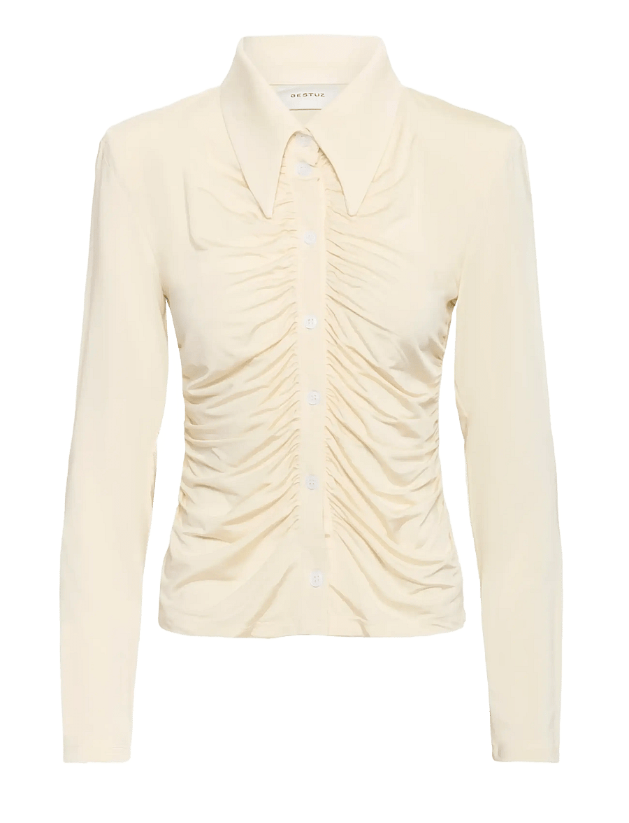 Gestuz - GZlaily shirt - langärmlige hemden - egret - 1