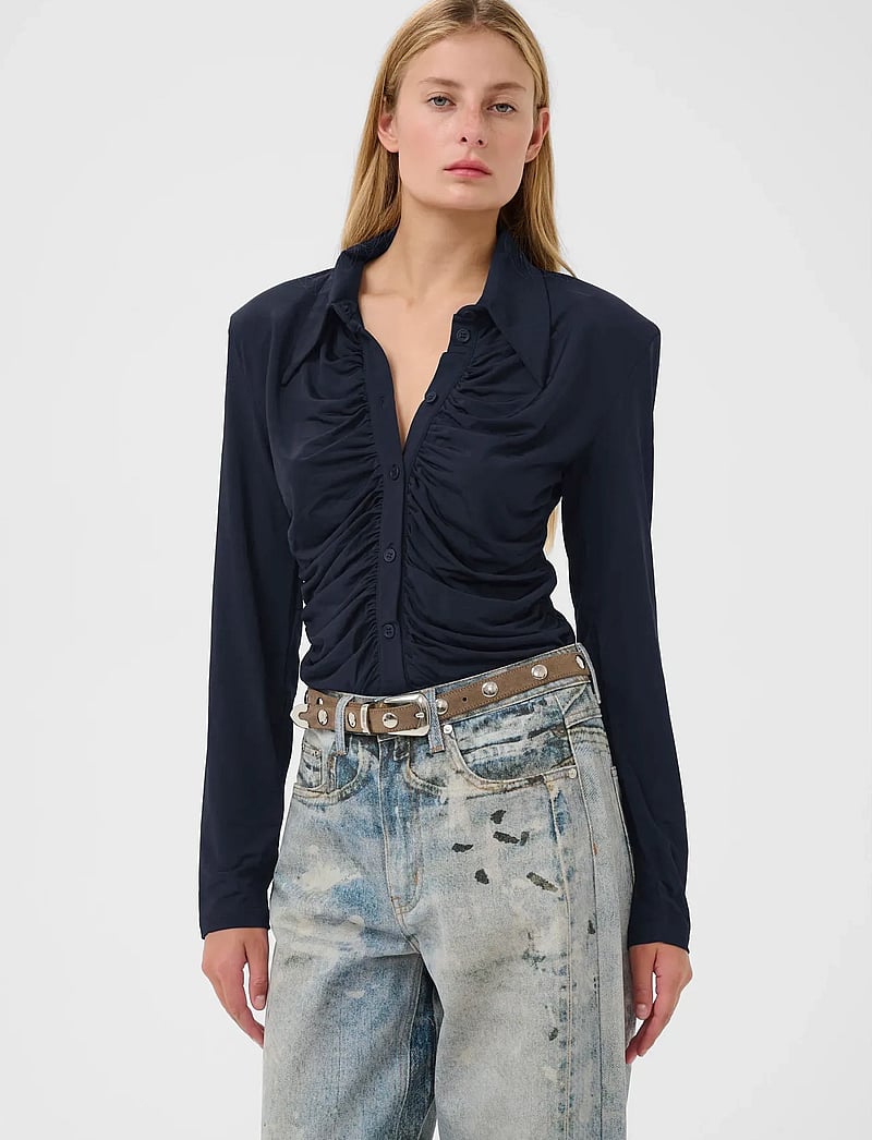 Gestuz - GZlaily shirt - långärmade skjortor - sky captain - 0