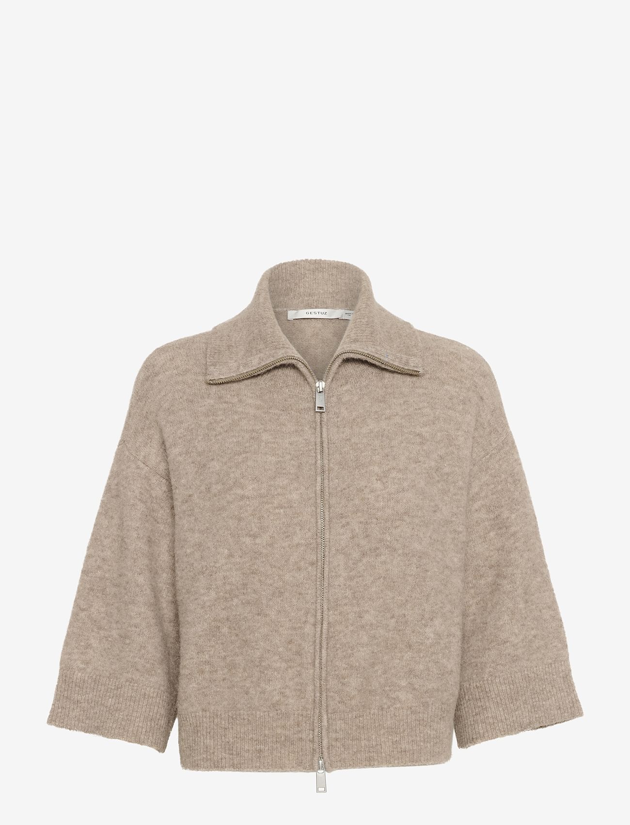 Gestuz - GZalpha ss cardigan - warm sand melange - 0