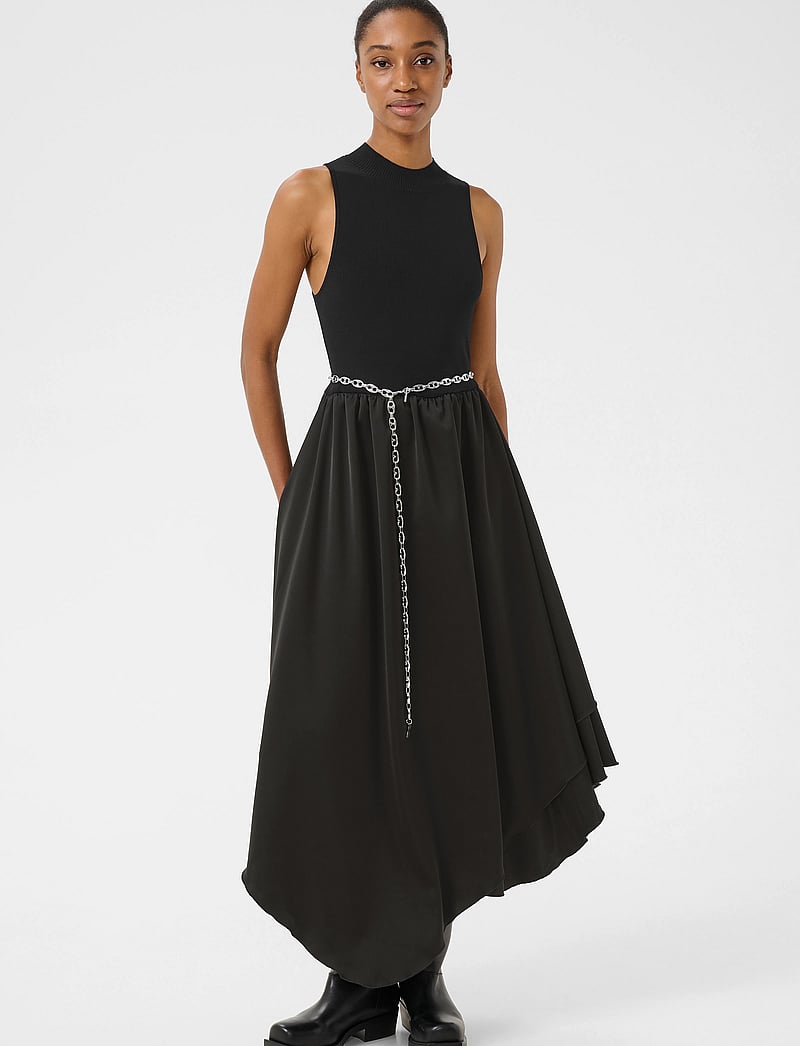 Gestuz - GZsama sl dress - midiklänningar - black - 3