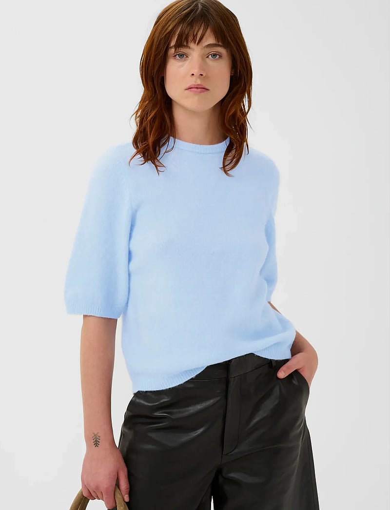 Gestuz - GZalpha ss tee - stickade tröjor - blue finch mÉlange - 0