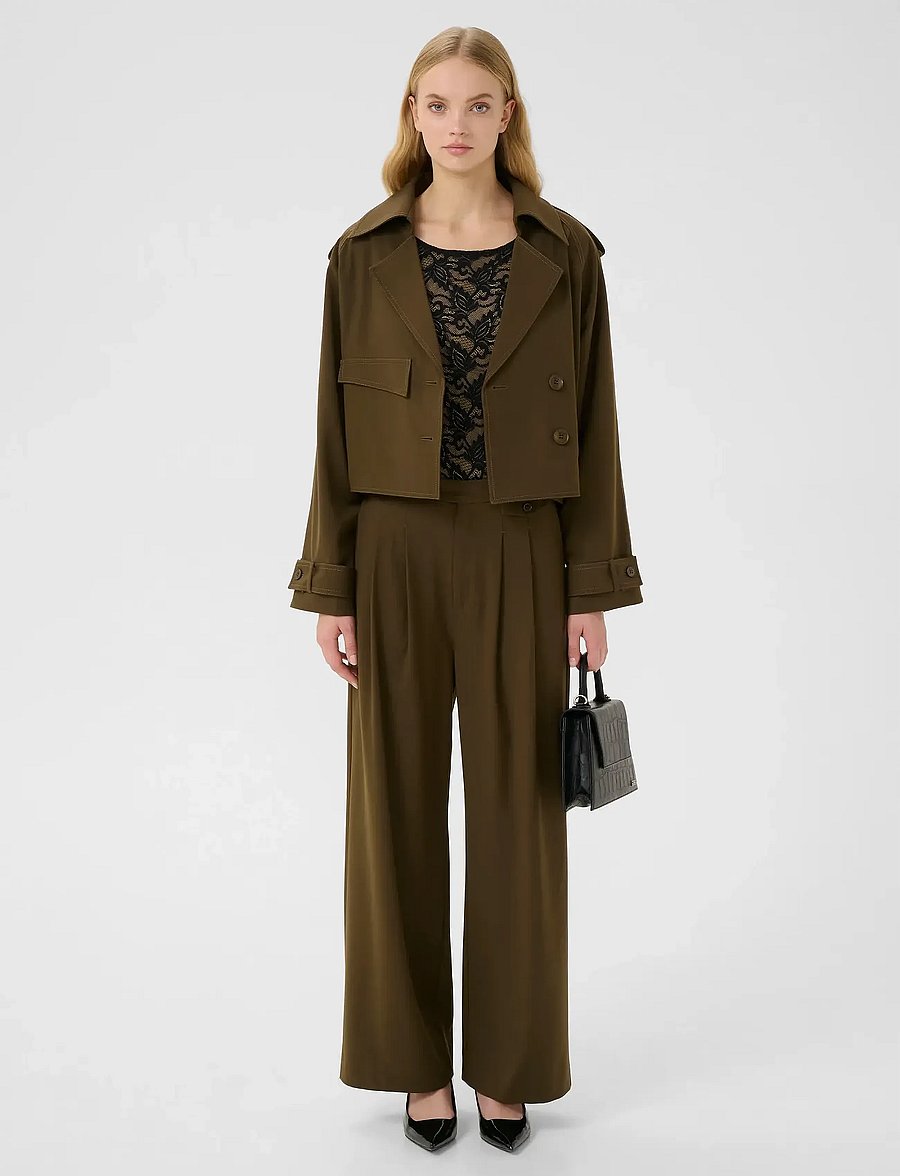 Gestuz - GZedina HW pants - tailored trousers - dark beech - 0