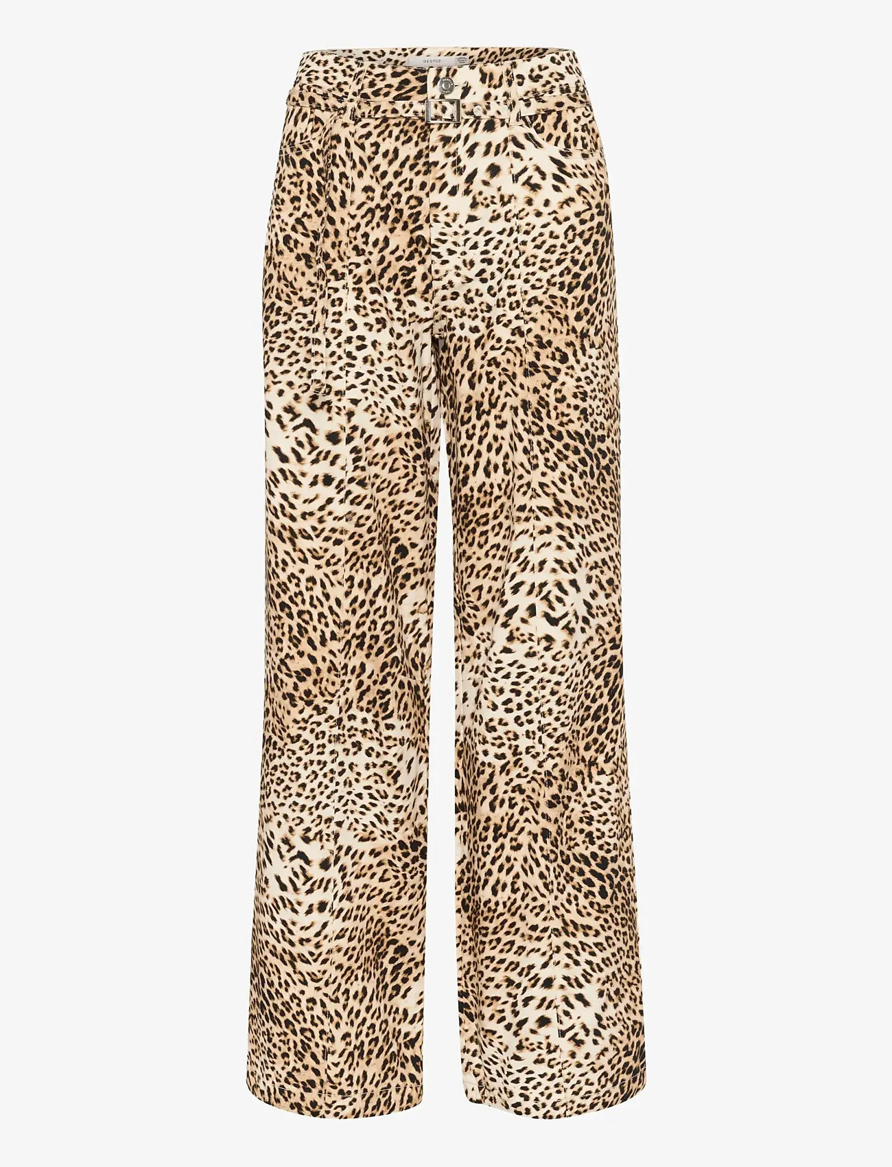 Gestuz - GZleonia HW pants - straight leg hosen - leopard print - 1