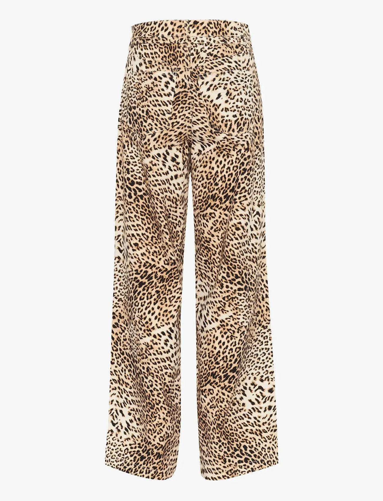 Gestuz - GZleonia HW pants - straight leg hosen - leopard print - 2