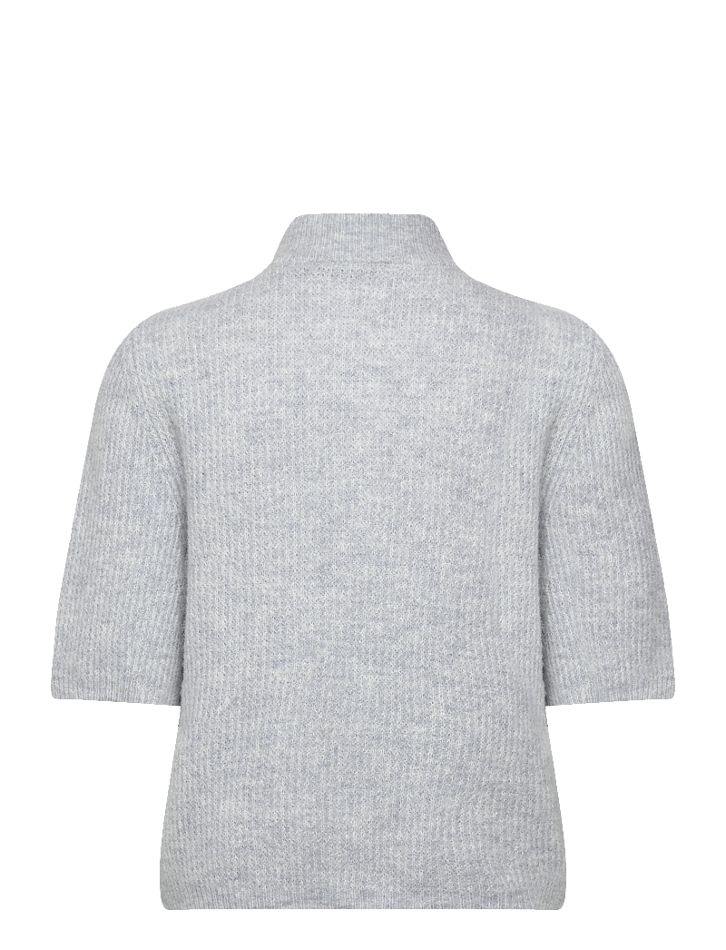 Gestuz - AlphaGZ ss short cardigan - cardigans - grey dawn melange - 1