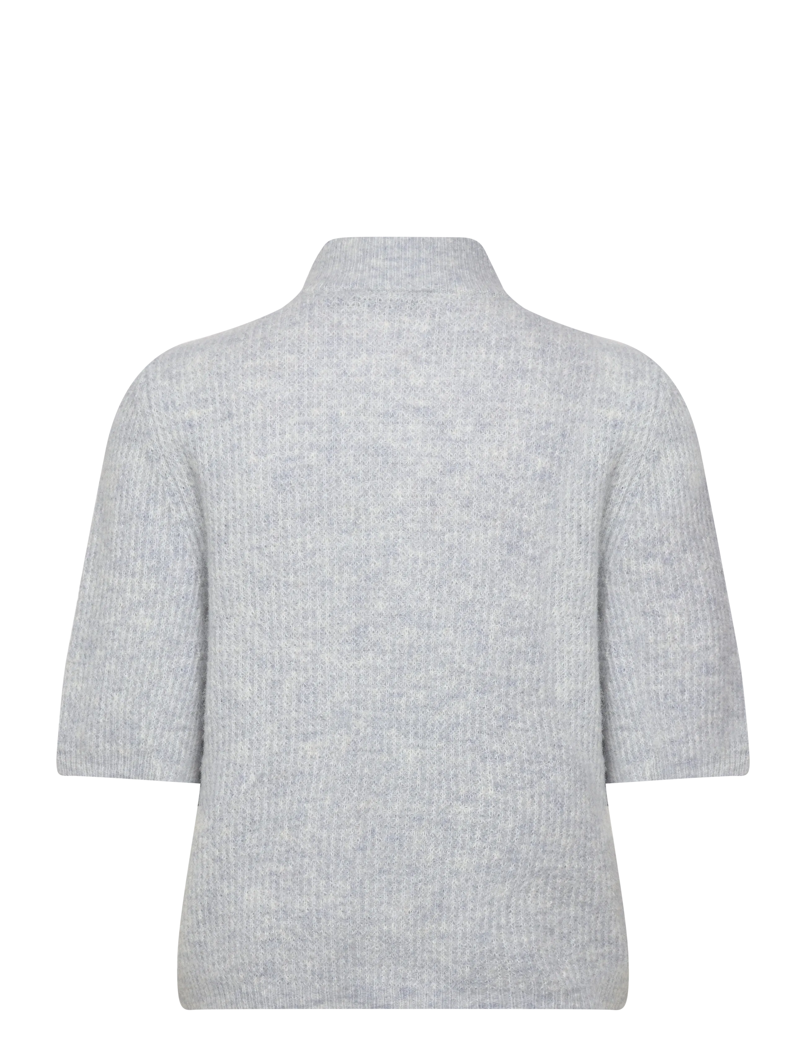 Gestuz - AlphaGZ ss short cardigan - cardigans - grey dawn melange - 1