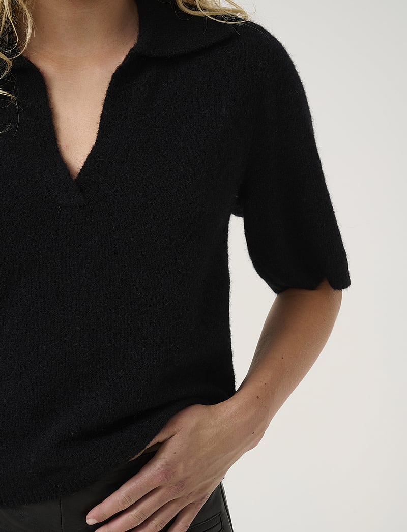 Gestuz - GZalpha ss polo pullover - pikéer - black - 5