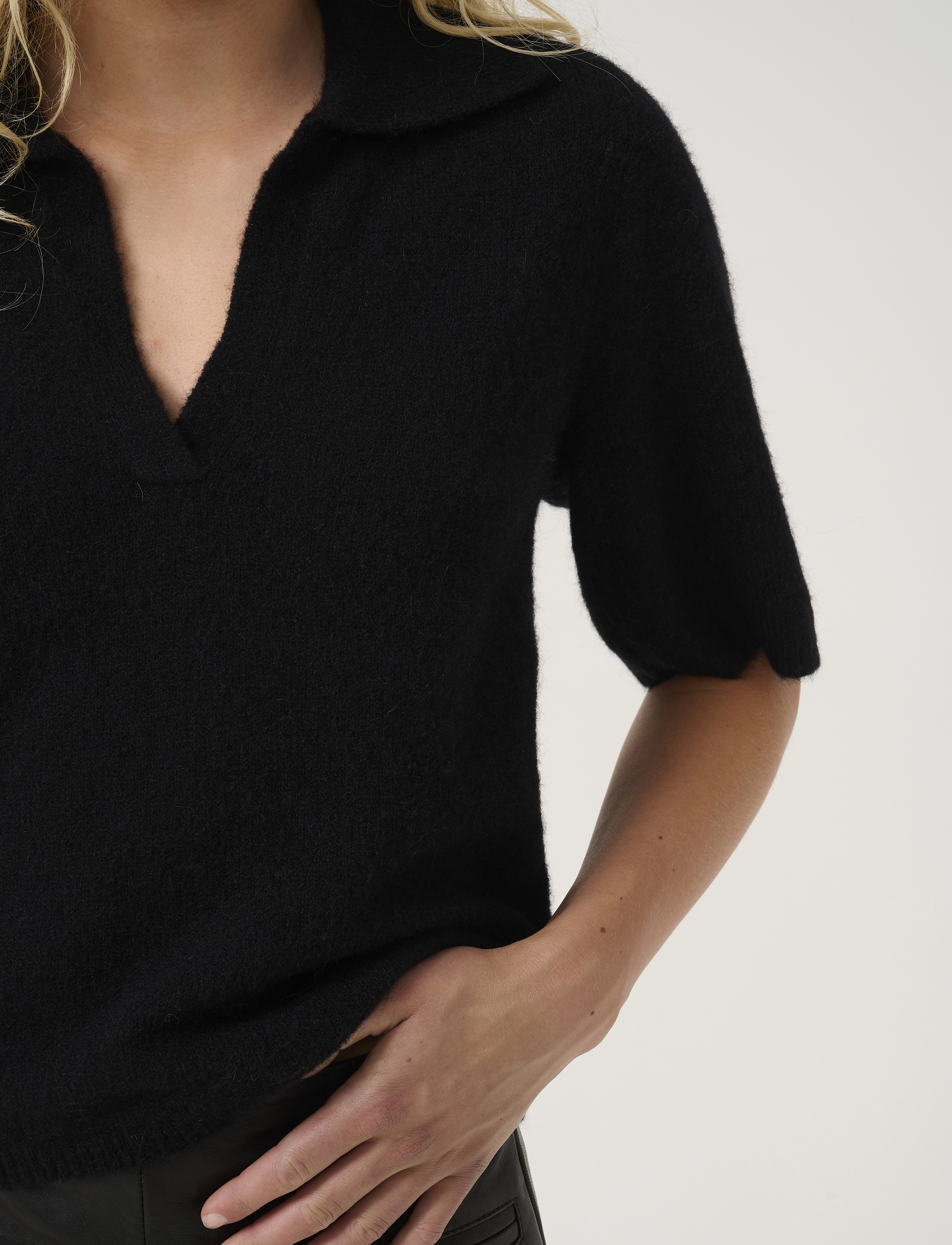 Gestuz - GZalpha ss polo pullover - poloer - black - 5