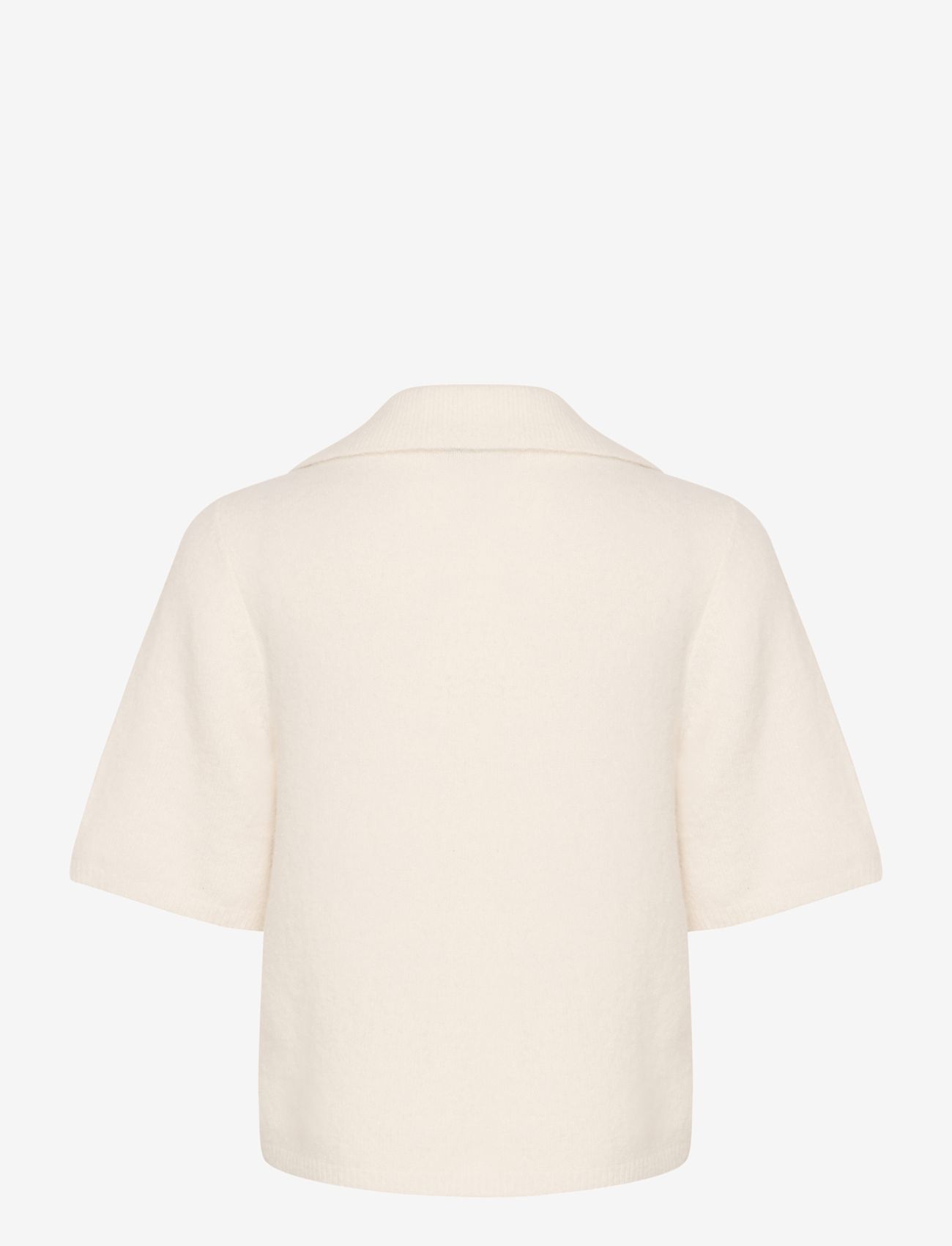 Gestuz - GZalpha ss polo pullover - höstkläder - ivory - 1