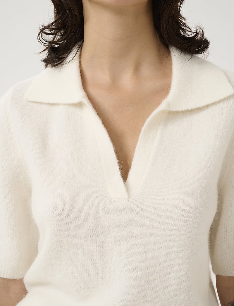 Gestuz - GZalpha ss polo pullover - polo shirts - ivory - 5