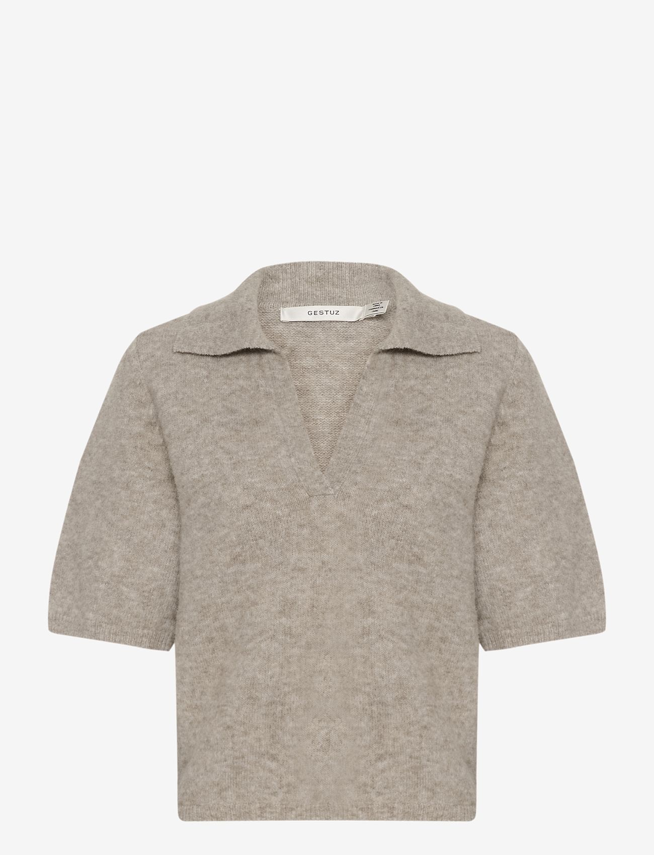 Gestuz - GZalpha ss polo pullover - pikéer - warm sand melange - 1