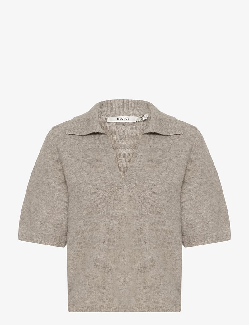 Gestuz - GZalpha ss polo pullover - pikéer - warm sand melange - 1
