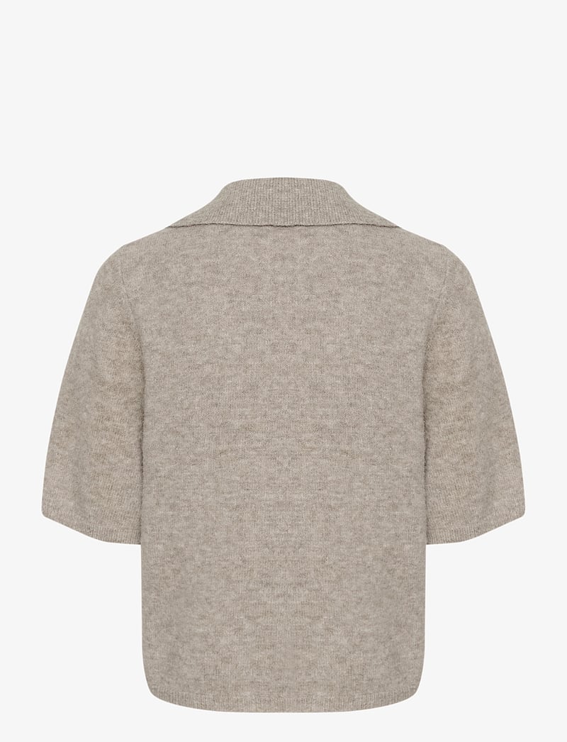 Gestuz - GZalpha ss polo pullover - pikéer - warm sand melange - 2