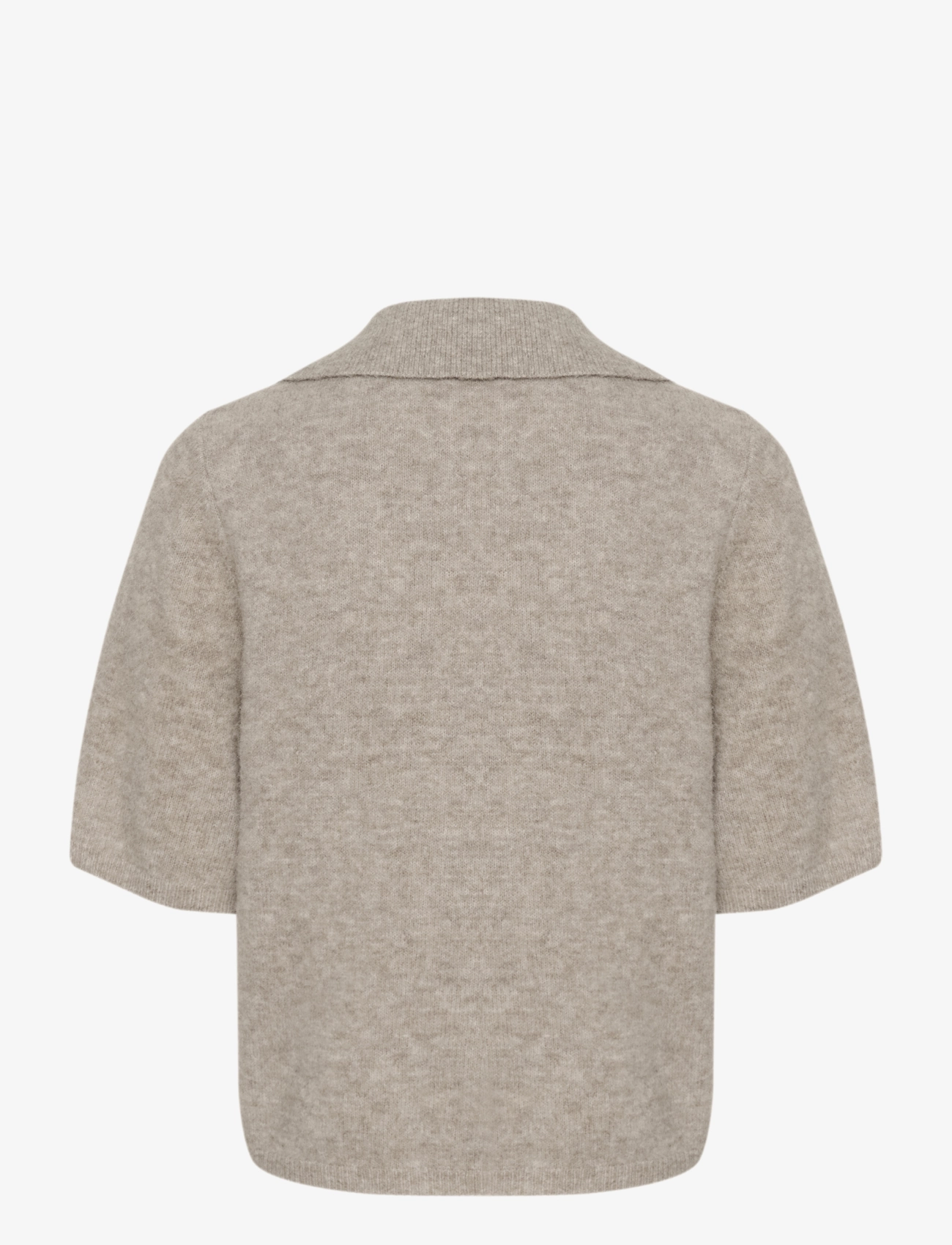 Gestuz - GZalpha ss polo pullover - t-shirts - warm sand melange - 2