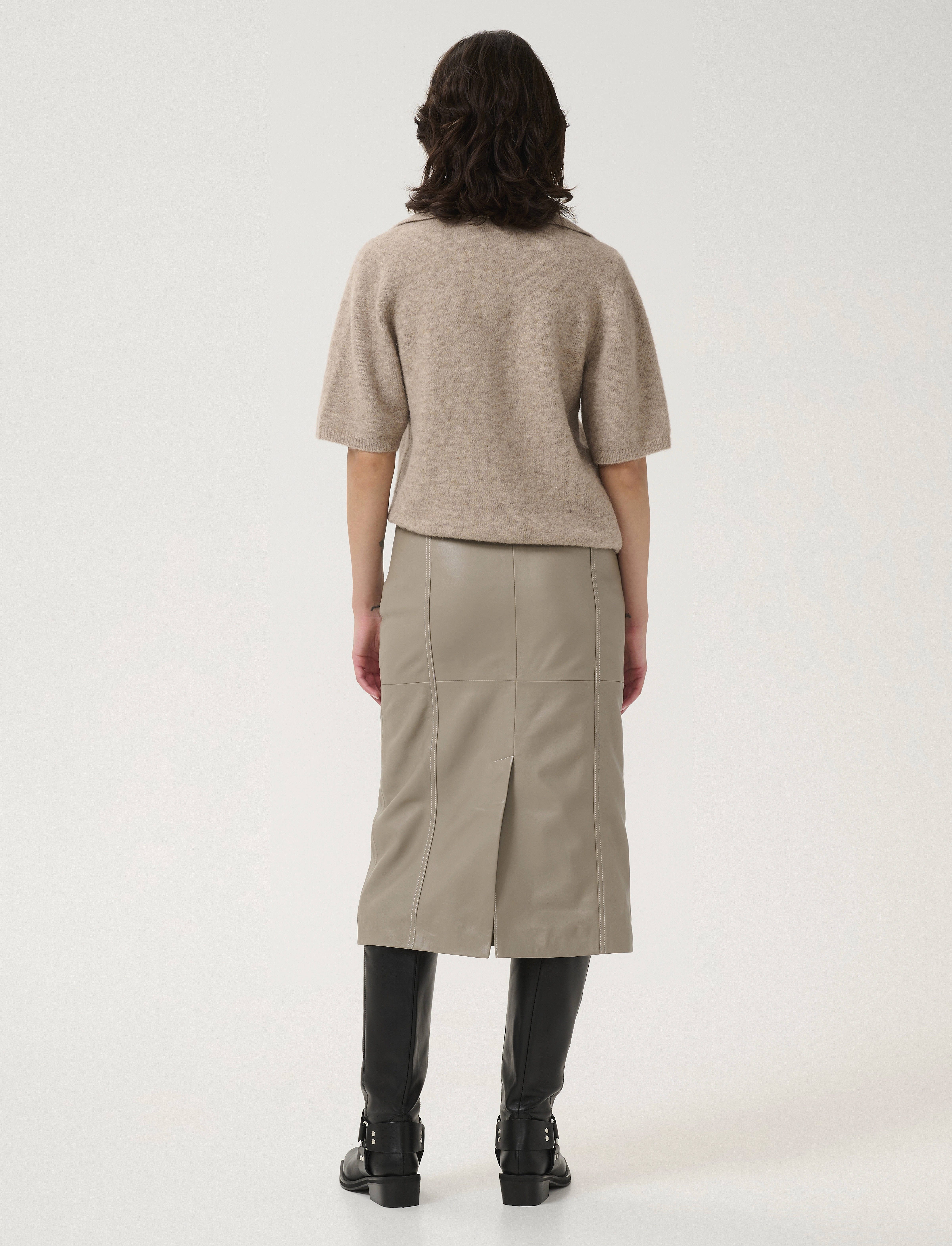 Gestuz - GZalpha ss polo pullover - t-shirts - warm sand melange - 4