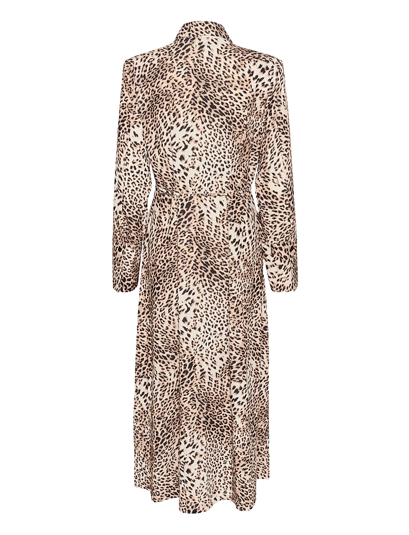 Gestuz - GZmareen P LS dress - skjortekjoler - light leopard - 2