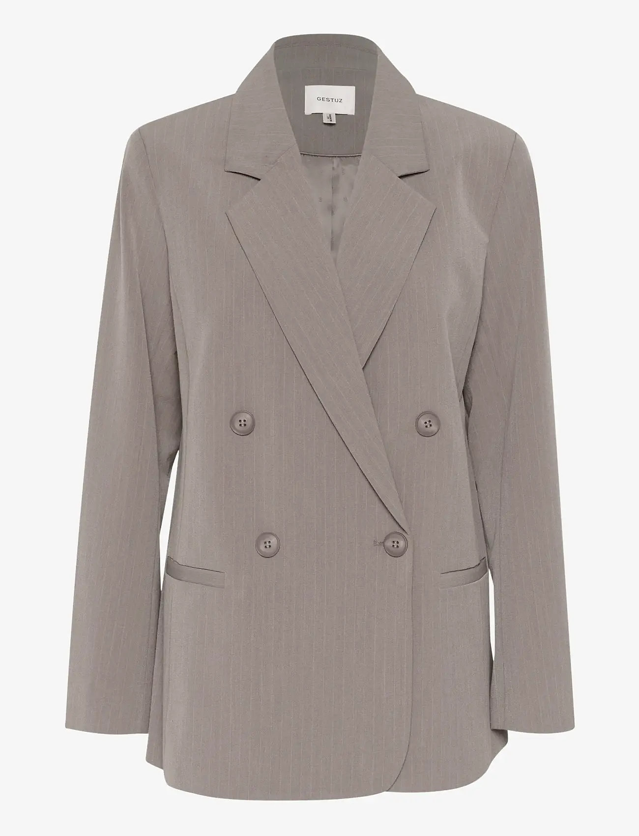 Gestuz - GZjoelle mel. pinstripe blazer 2.0 - zweireihige blazer - rock ridge pinstripe - 1