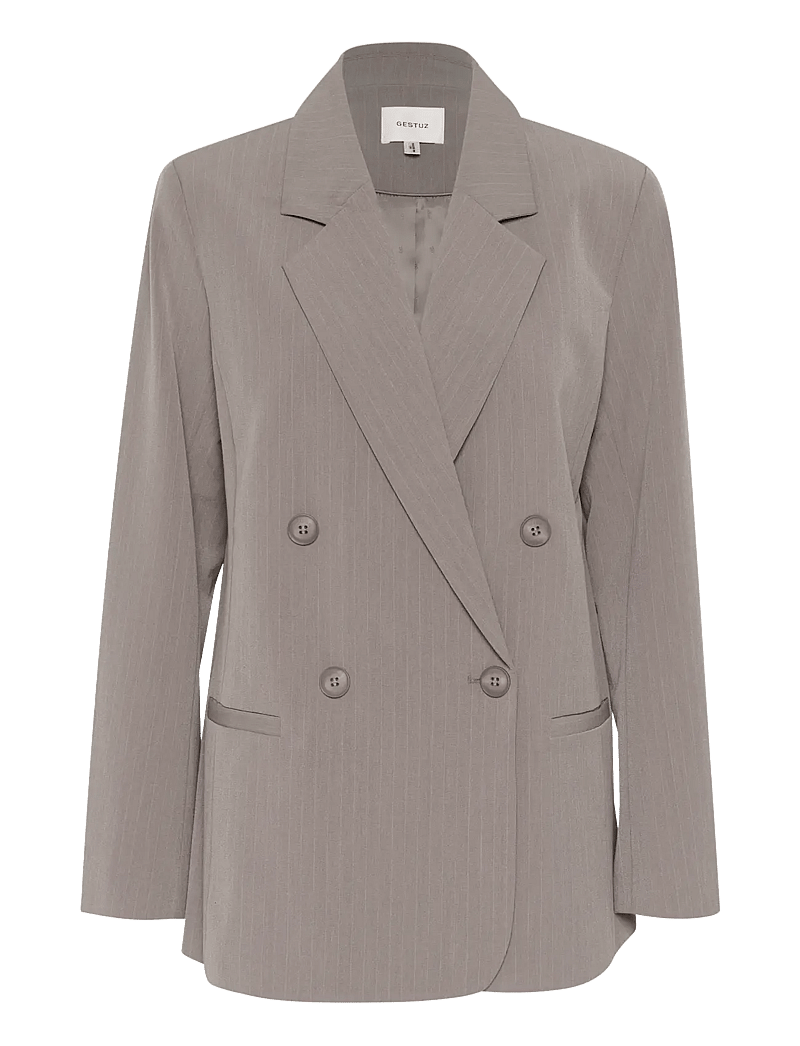 Gestuz - GZjoelle mel. pinstripe blazer 2.0 - zweireihige blazer - rock ridge pinstripe - 1
