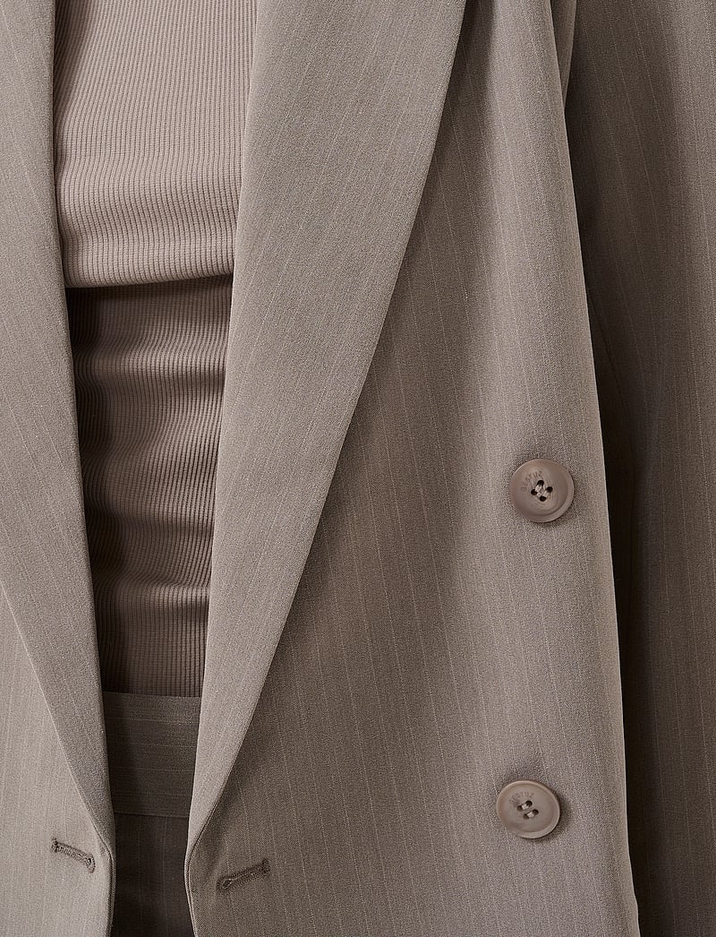 Gestuz - GZjoelle mel. pinstripe blazer 2.0 - zweireihige blazer - rock ridge pinstripe - 5