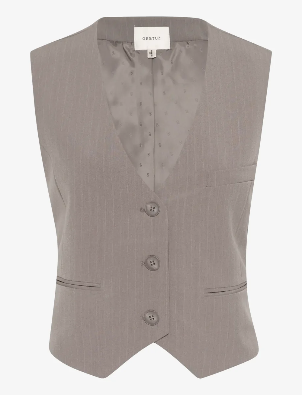Gestuz - GZjoelle mel. pinstripe waistcoat - westen - rock ridge pinstripe - 1