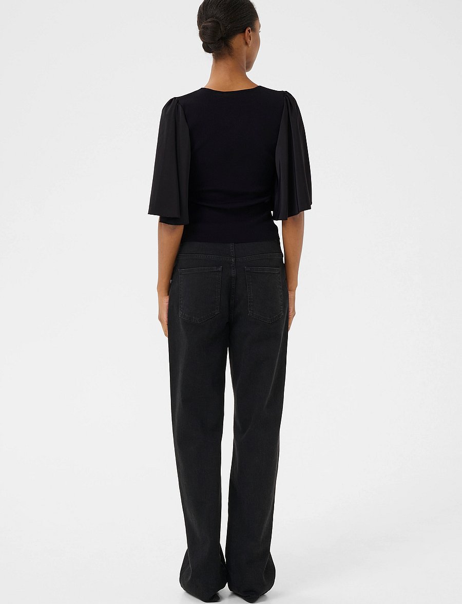 Gestuz - GZsama top - kurzärmelige blusen - black - 4