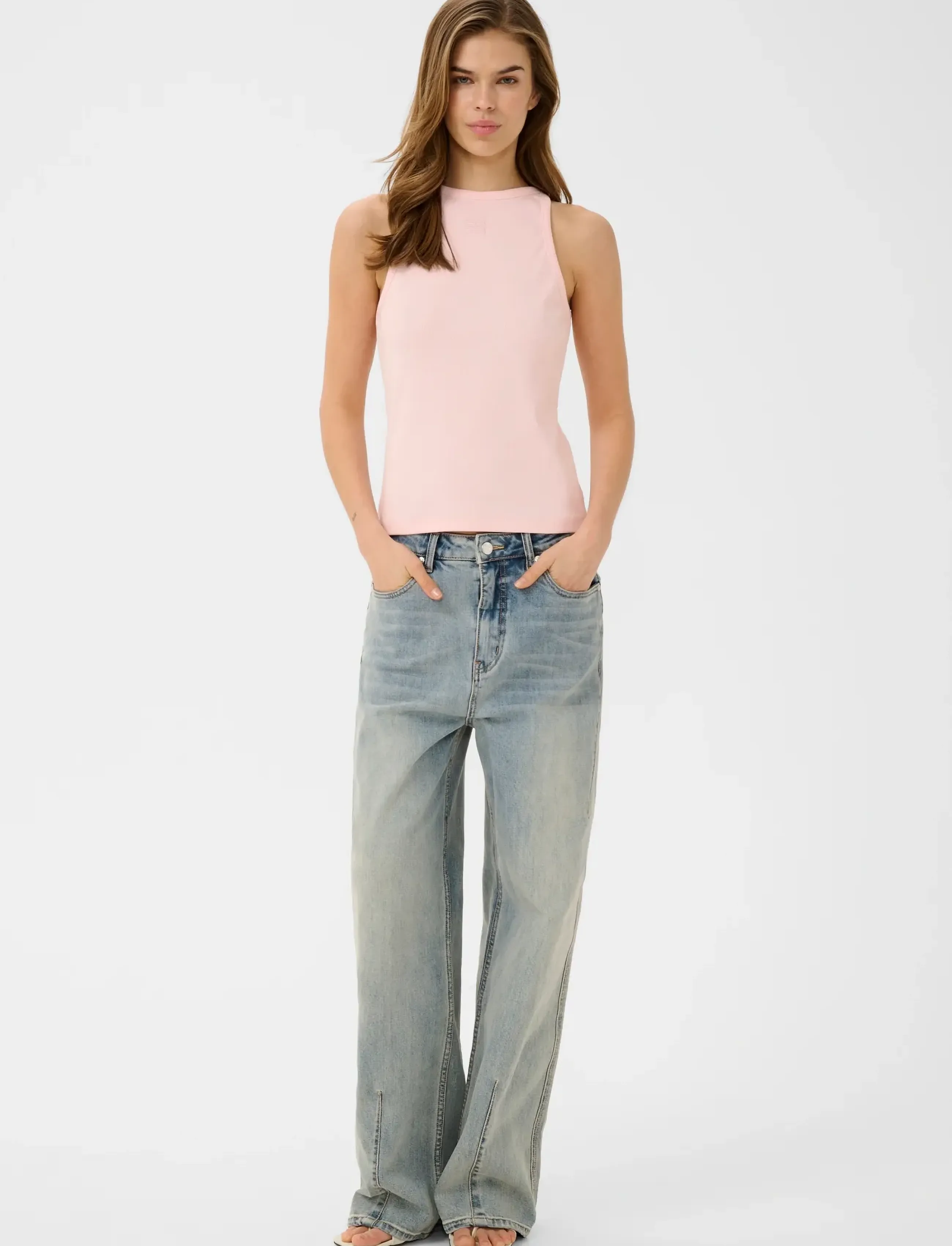 Gestuz - GZdrew logo tank 2.0 - sleeveless tops - ballet slipper - 3