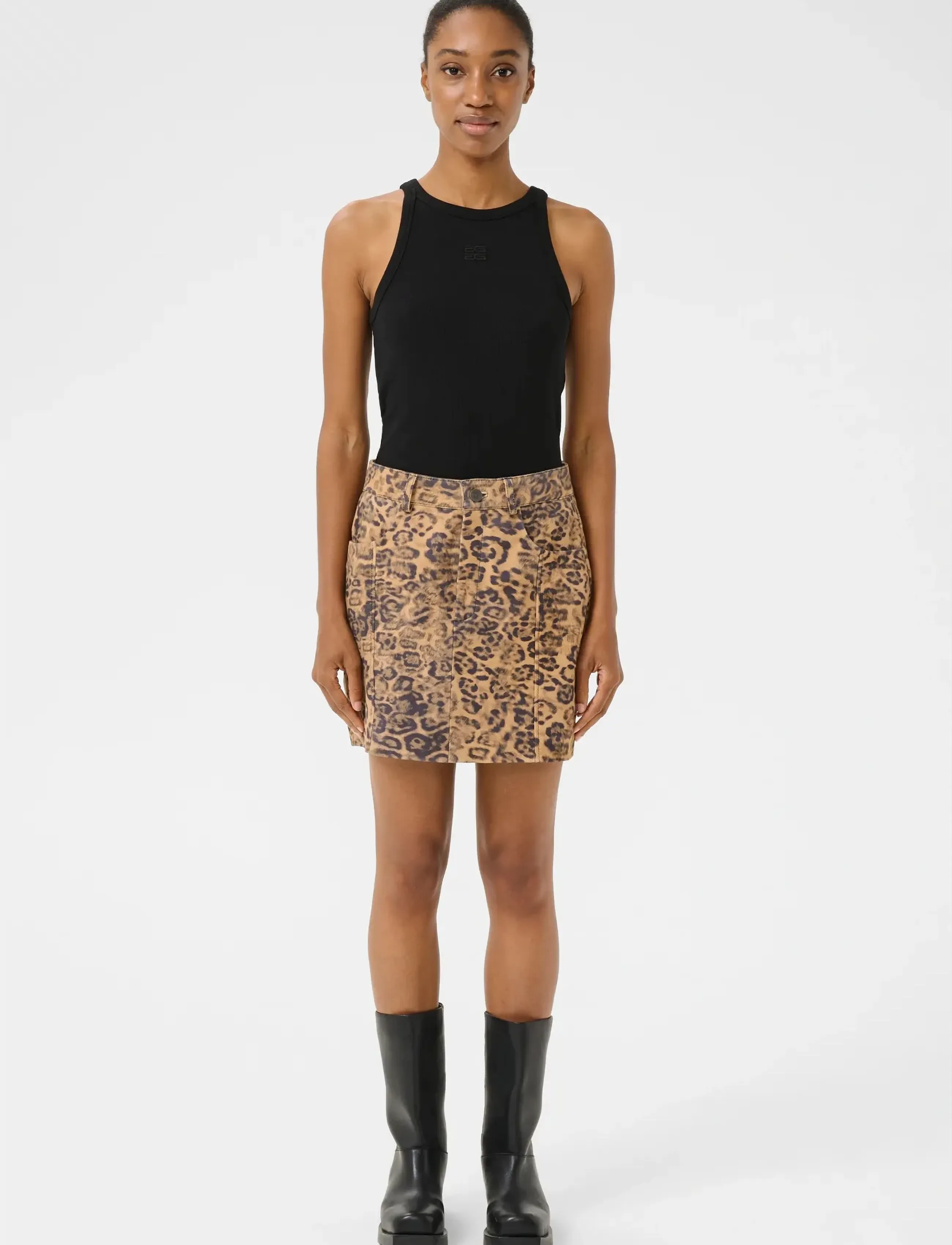 Gestuz - GZdrew logo tank 2.0 - sleeveless tops - black - 3
