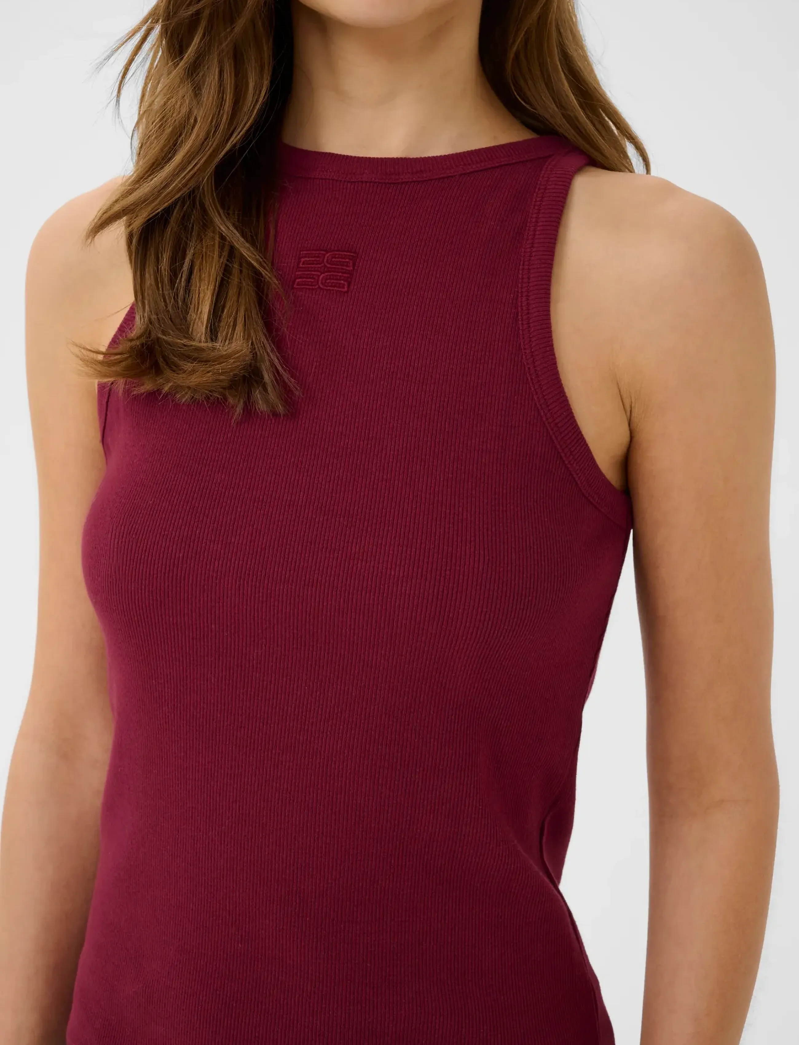 Gestuz - GZdrew logo tank 2.0 - sleeveless tops - cabernet - 5