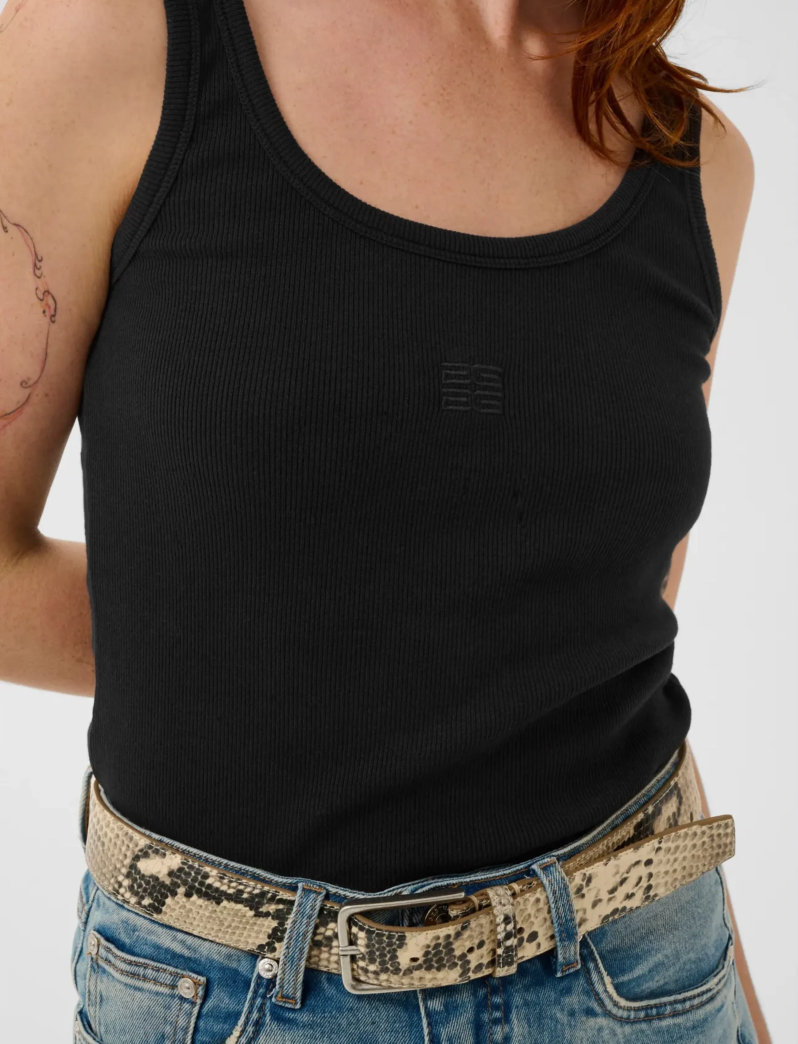 Gestuz - GZdrew logo top 2.0 - hihattomat paidat - black - 3