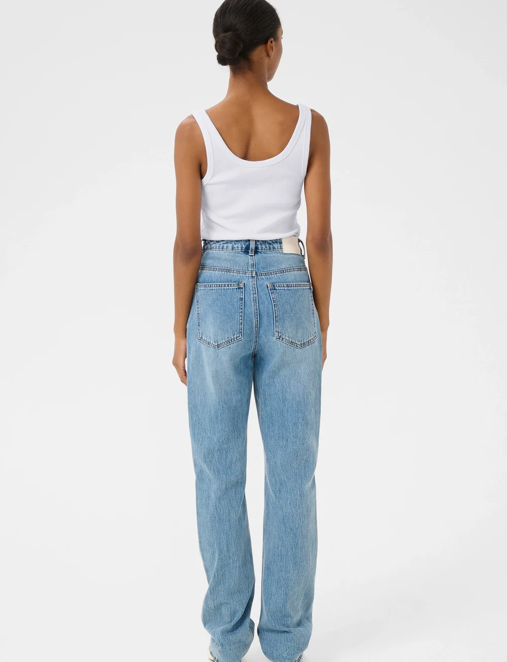 Gestuz - GZdrew logo top 2.0 - sleeveless tops - bright white - 4