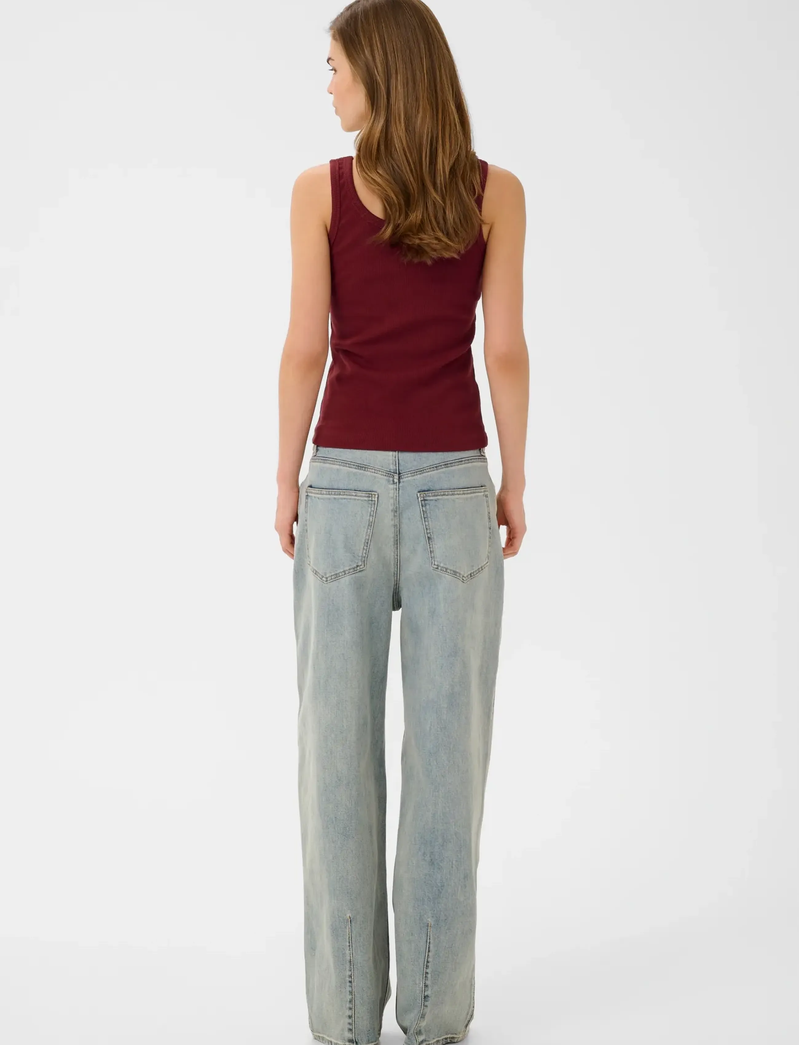 Gestuz - GZdrew logo top 2.0 - sleeveless tops - cabernet - 4