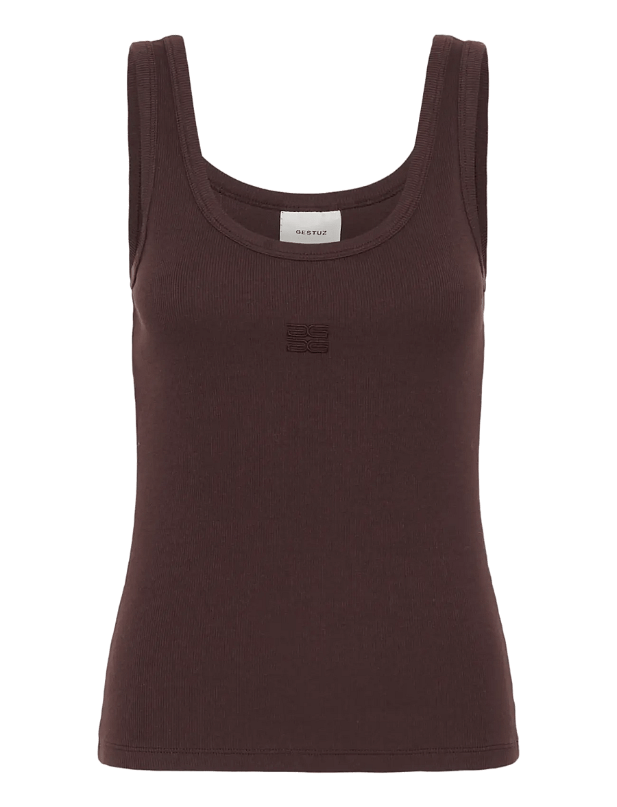 Gestuz - GZdrew logo top 2.0 - ermalausir toppar - deep plum - 0