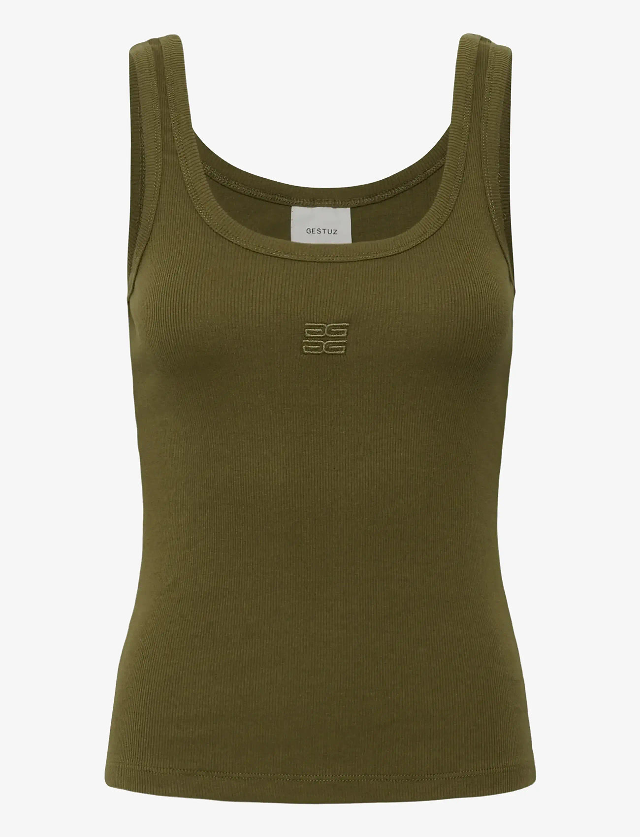 Gestuz - GZdrew logo top 2.0 - tanktops - military olive - 1