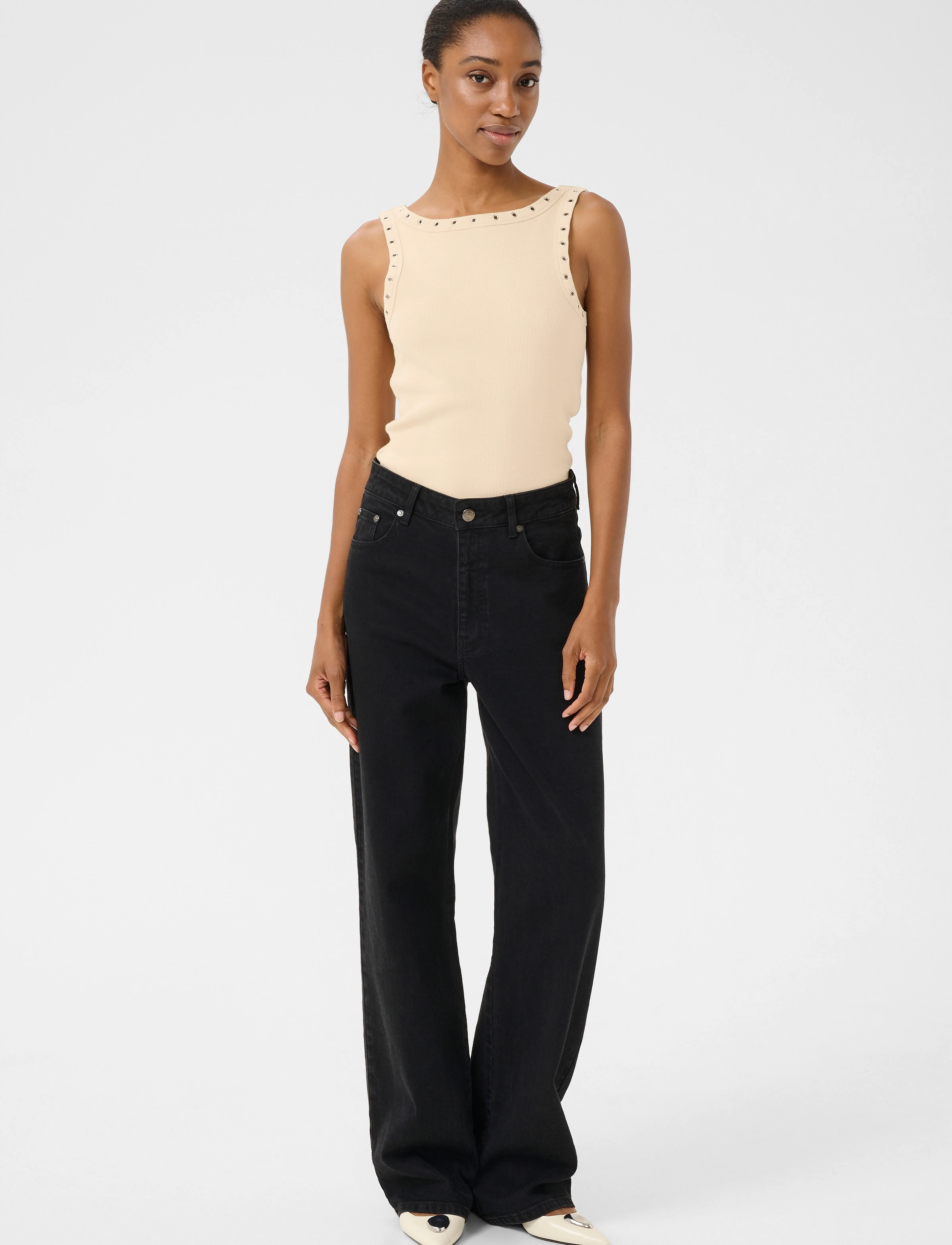 Gestuz - GZdrew reversible eyelet top - gz butter yellow - 3