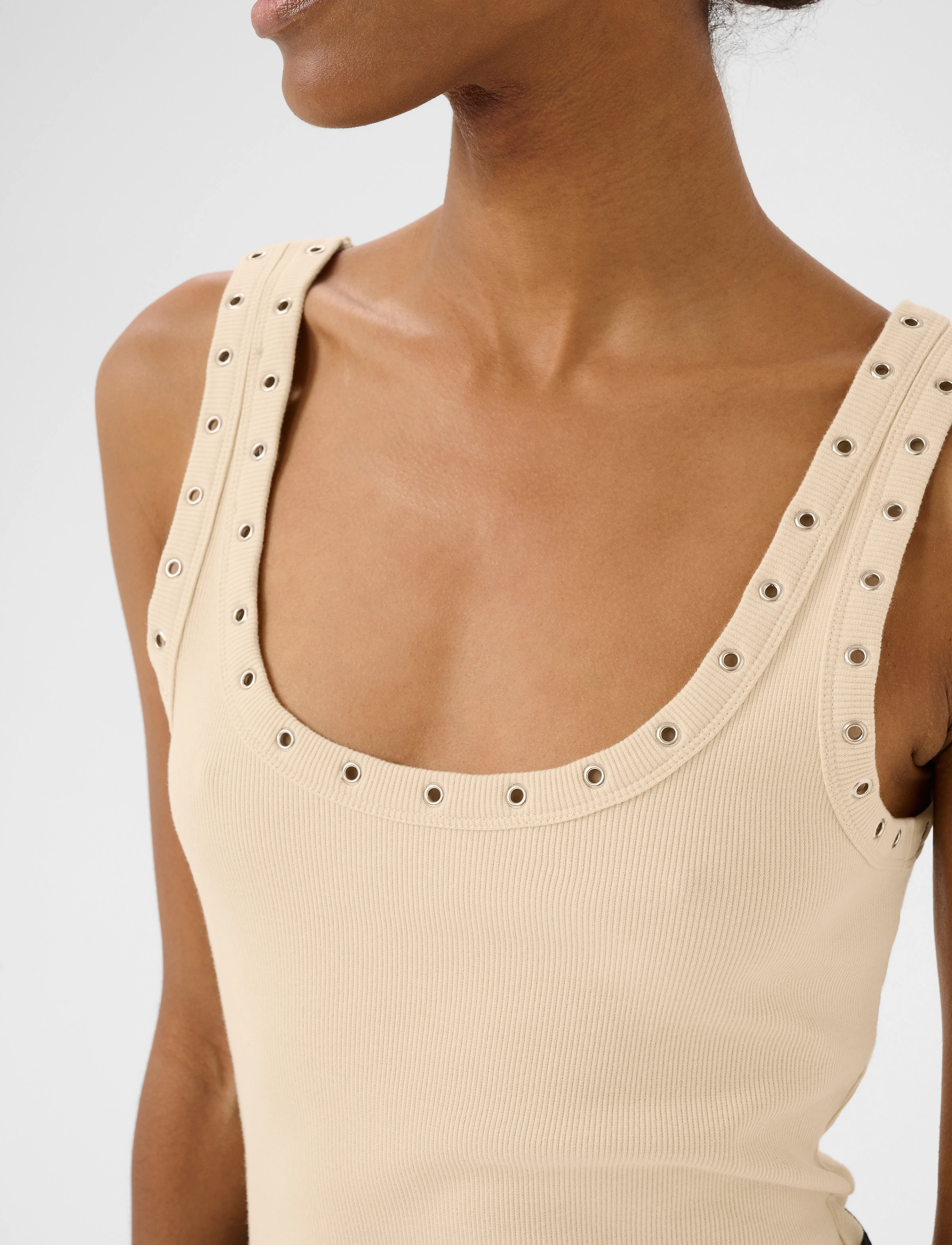 Gestuz - GZdrew reversible eyelet top - gz butter yellow - 5