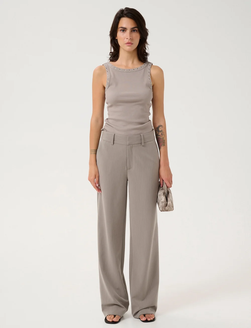 Gestuz - GZdrew reversible eyelet top - topid ja varrukateta alussärgid - rock ridge - 3