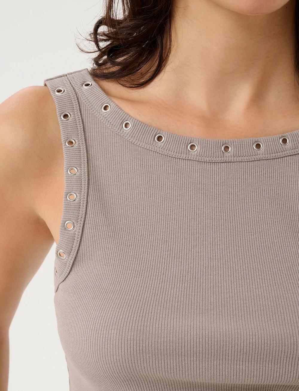 Gestuz - GZdrew reversible eyelet top - topid ja varrukateta alussärgid - rock ridge - 5