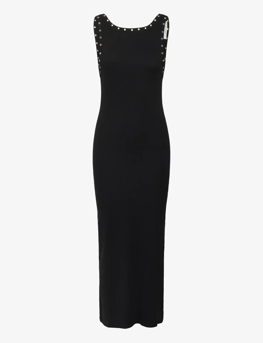 Gestuz - GZdrew reversible eyelet dress - t-shirtklänningar - black - 1