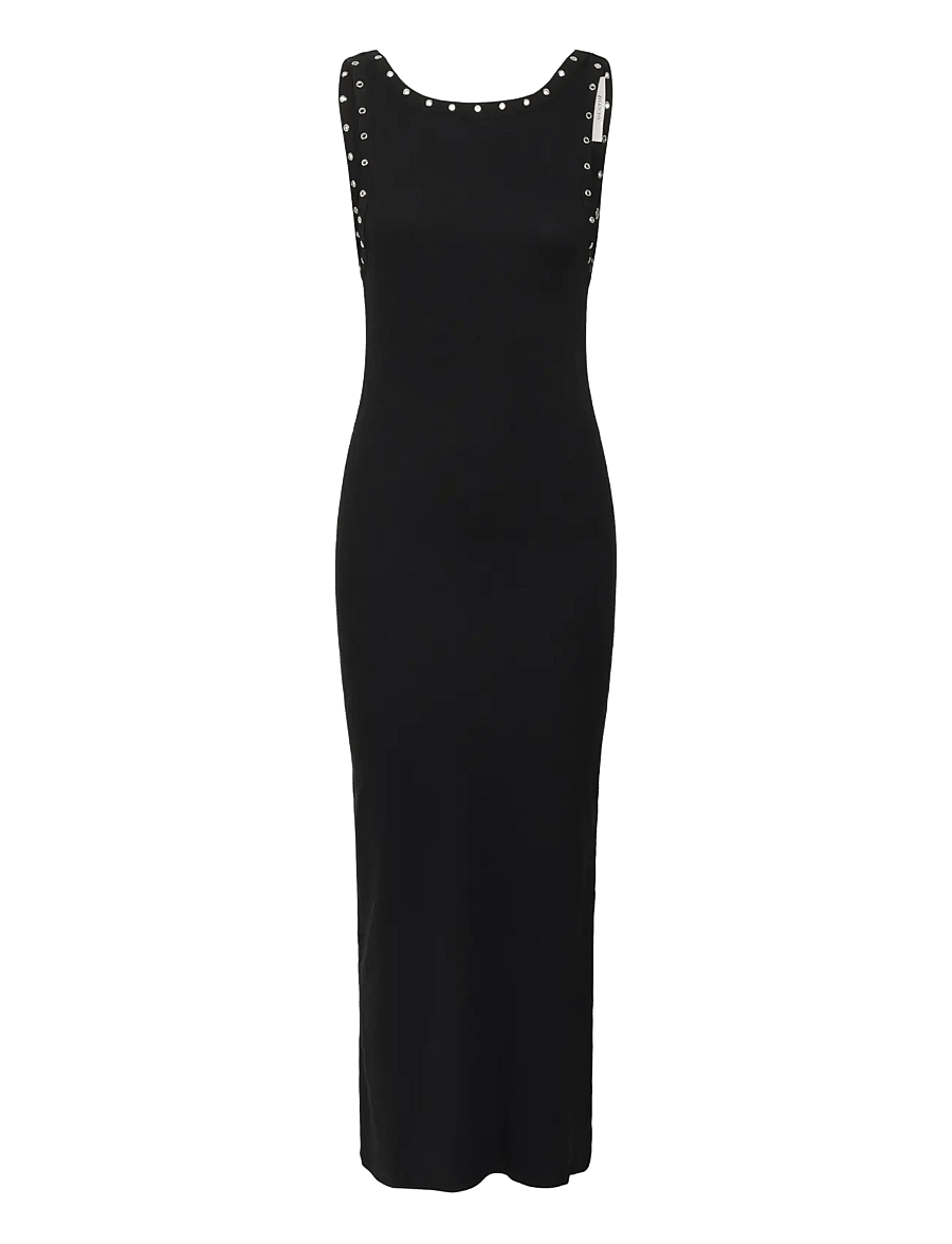 Gestuz - GZdrew reversible eyelet dress - t-shirt-kleider - black - 1