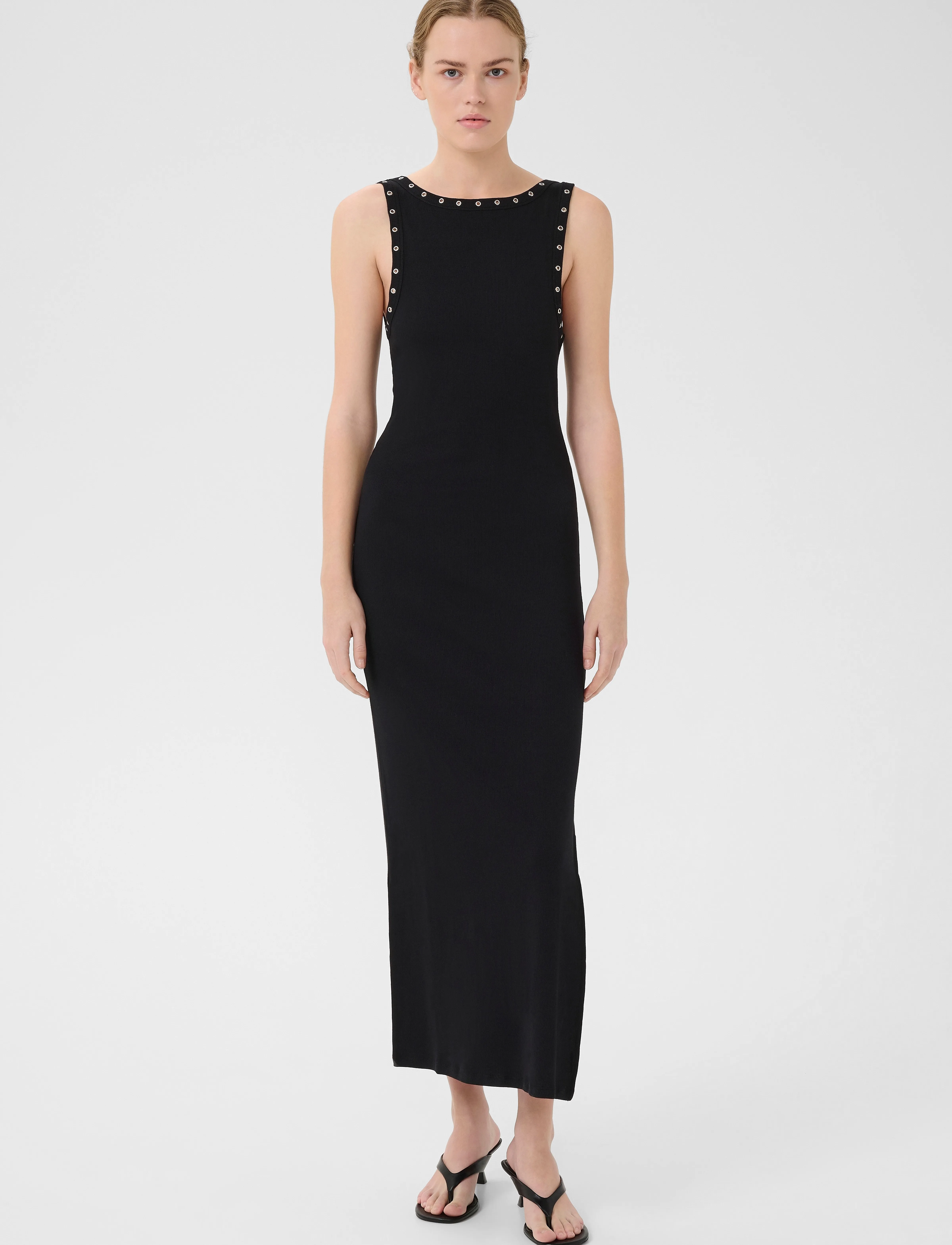 Gestuz - GZdrew reversible eyelet dress - t-shirt-kleider - black - 3