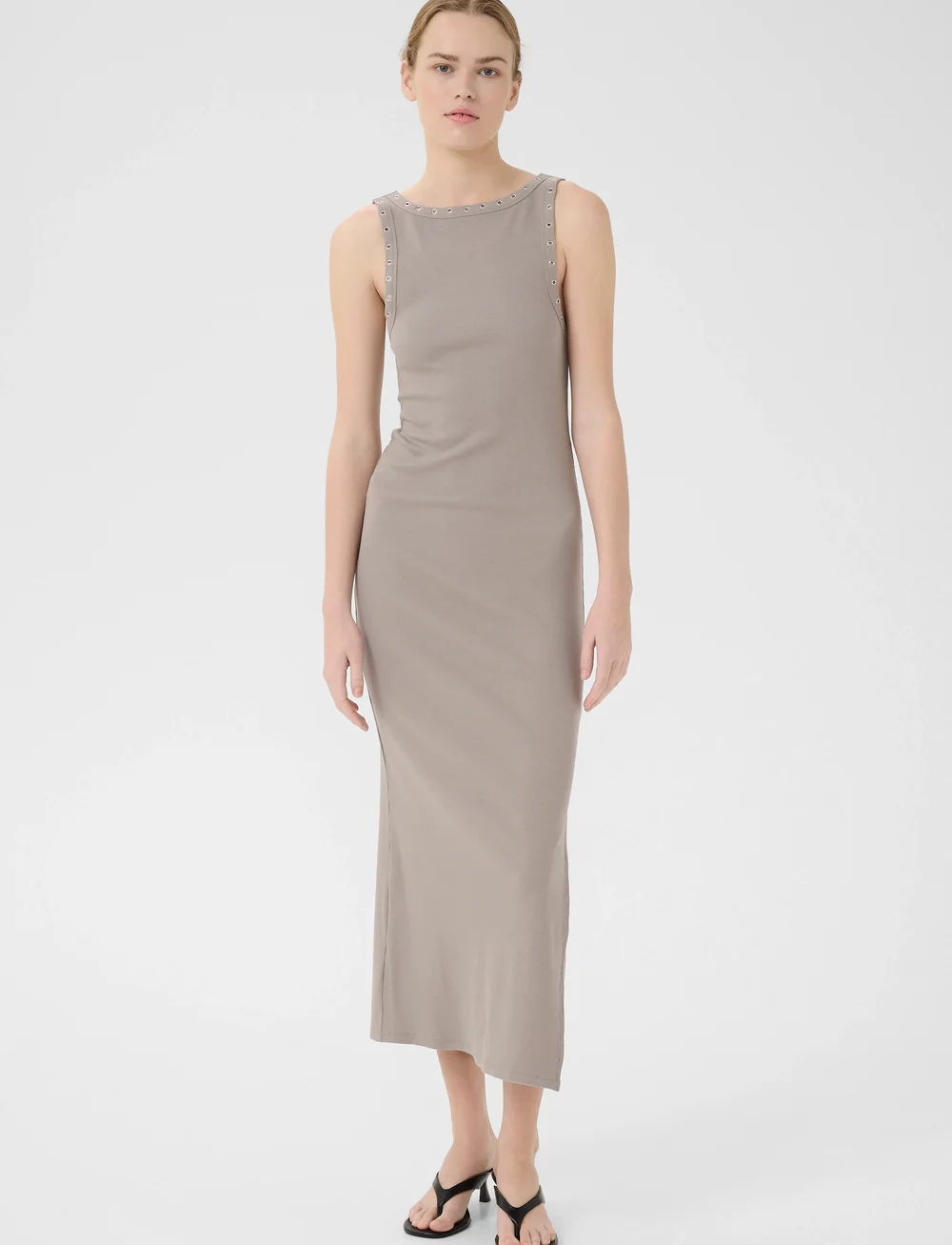 Gestuz - GZdrew reversible eyelet dress - t-shirt dresses - rock ridge - 0