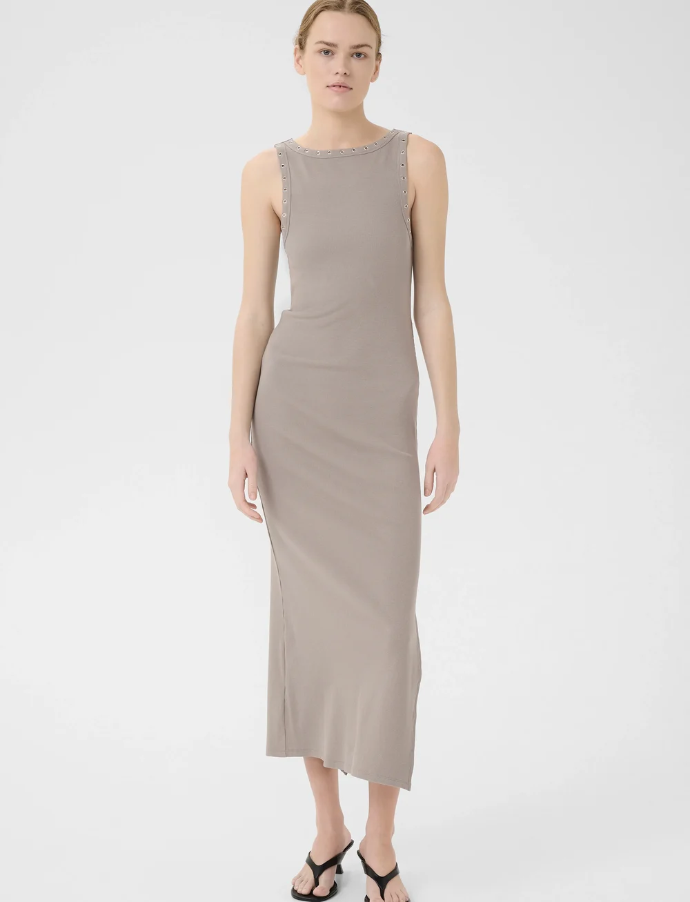 Gestuz - GZdrew reversible eyelet dress - t-shirt dresses - rock ridge - 3