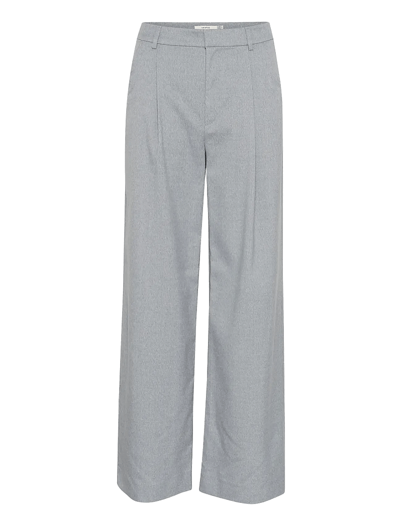 Gestuz - GZpaulia melange MW wide pants - formell - greyblue melange - 1