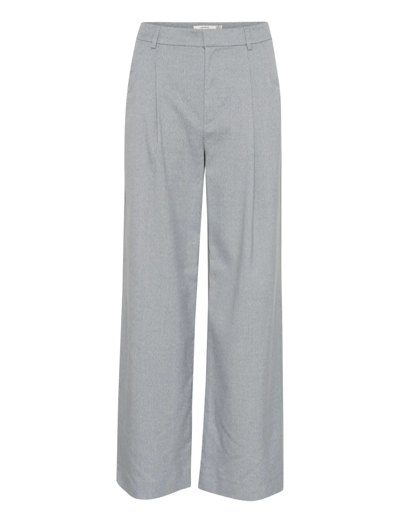 Gestuz - GZpaulia melange MW wide pants - greyblue melange - 1