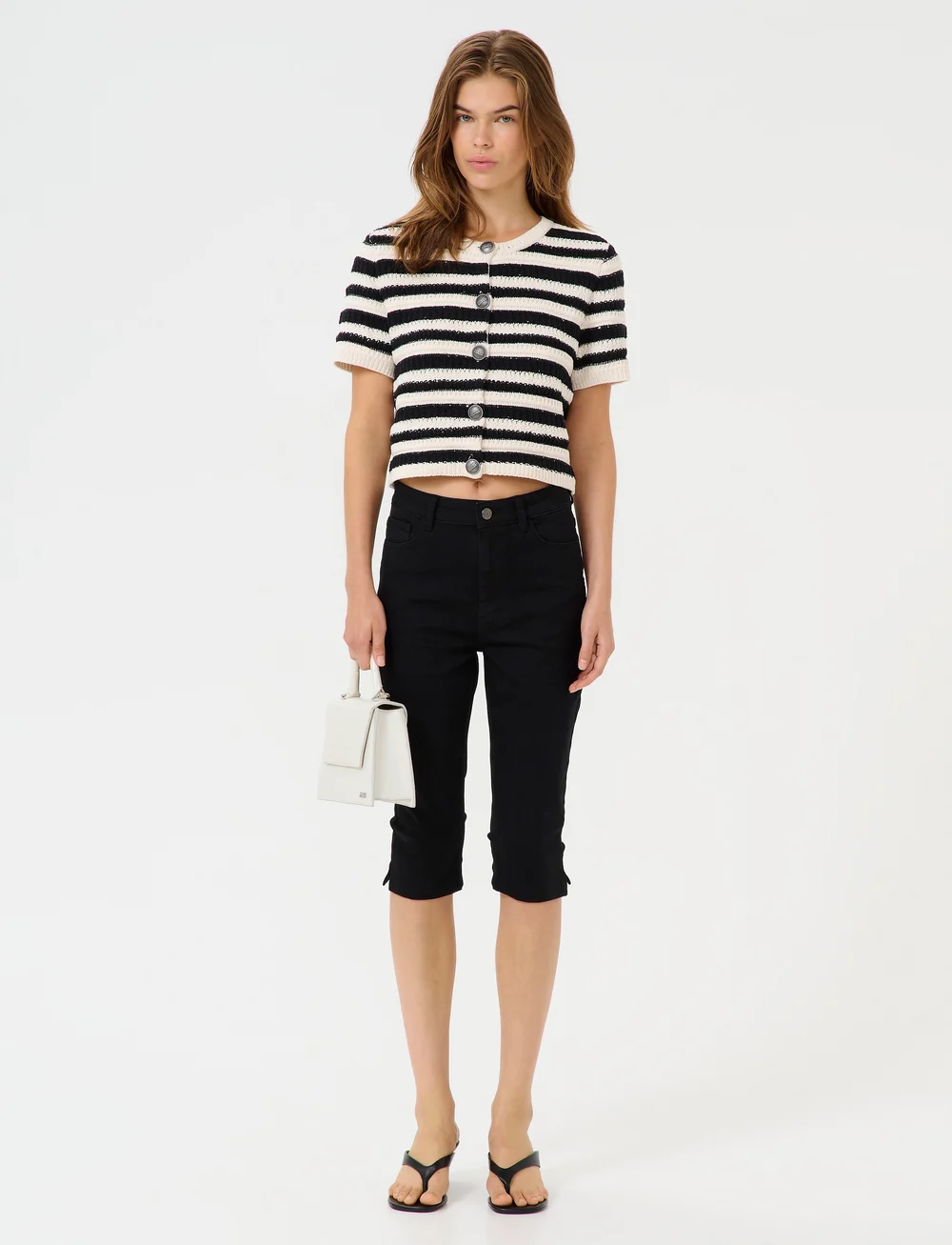 Gestuz - GZsailie cardigan - cardigans - black/white striped - 3